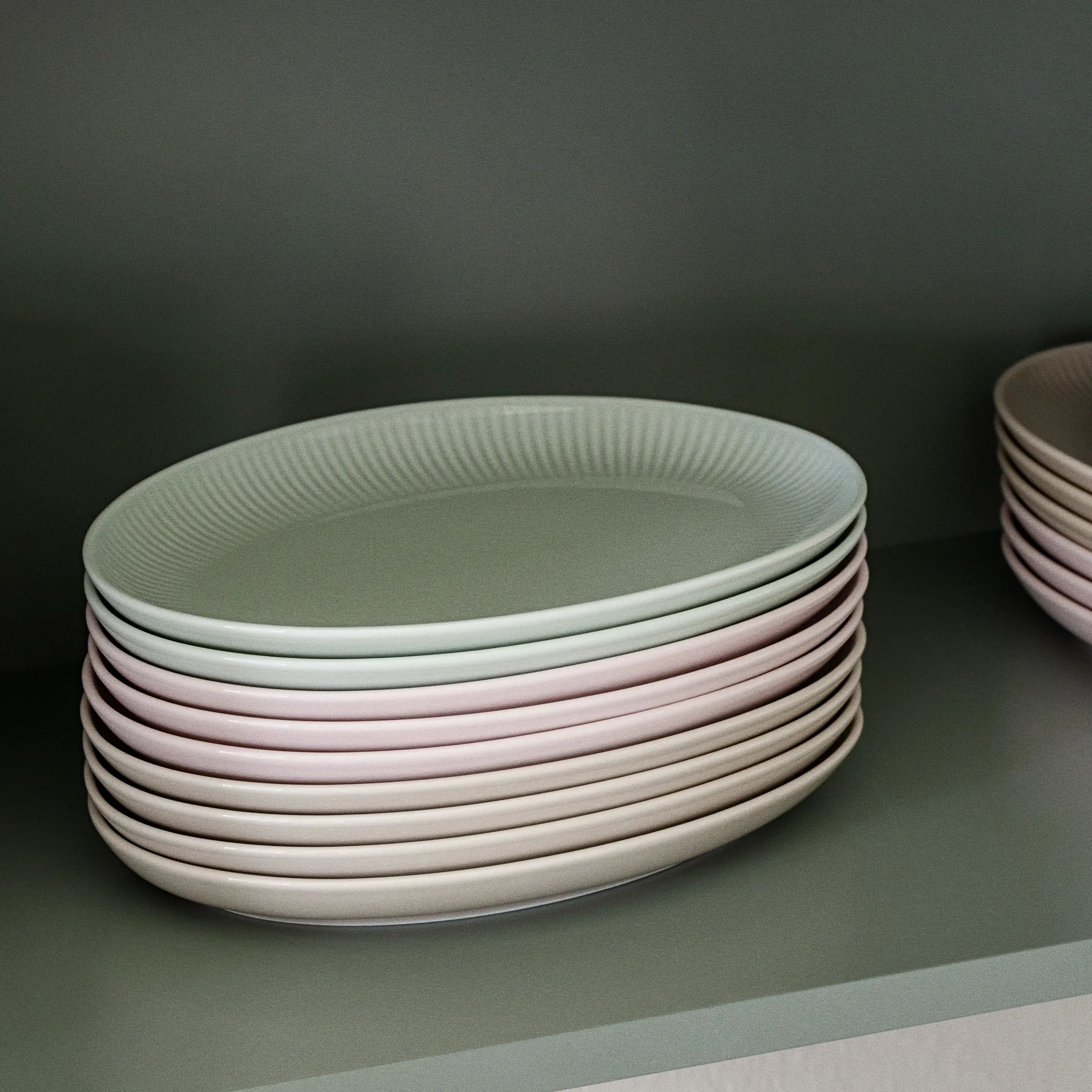 Eva Trio Frokosttallerkener Legio Nova Palette Oval Tallerken i Mint, 2