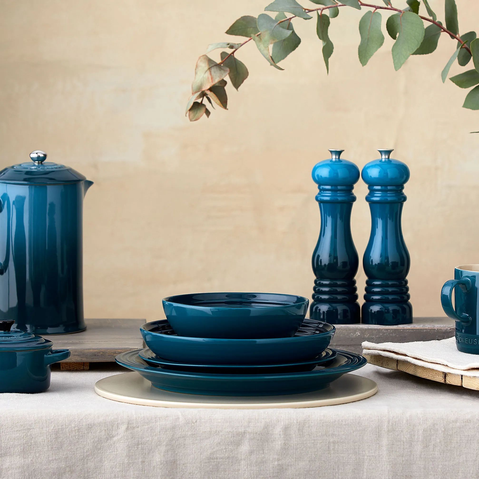 Le Creuset Pastatallerkener Signature Pastatallerken i Deep Teal, 2