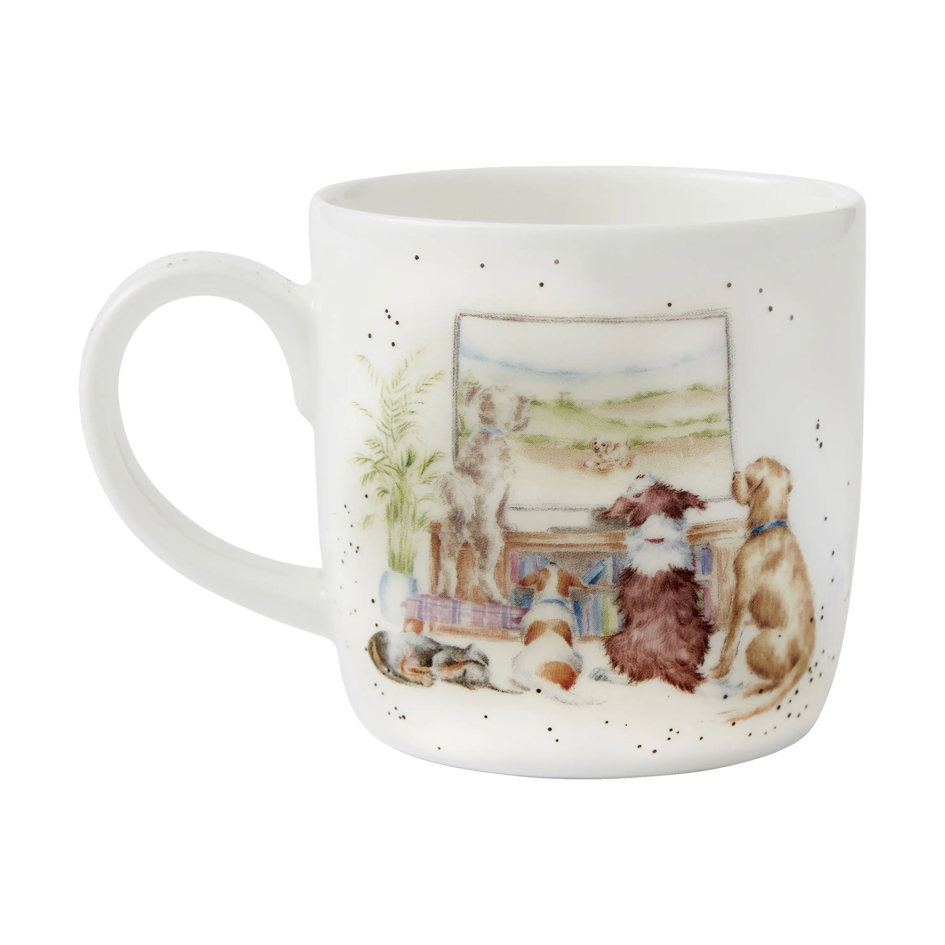Royal Worcester Krus og kopper med hank Wrendale Krus - Movie night i Hunde, 4