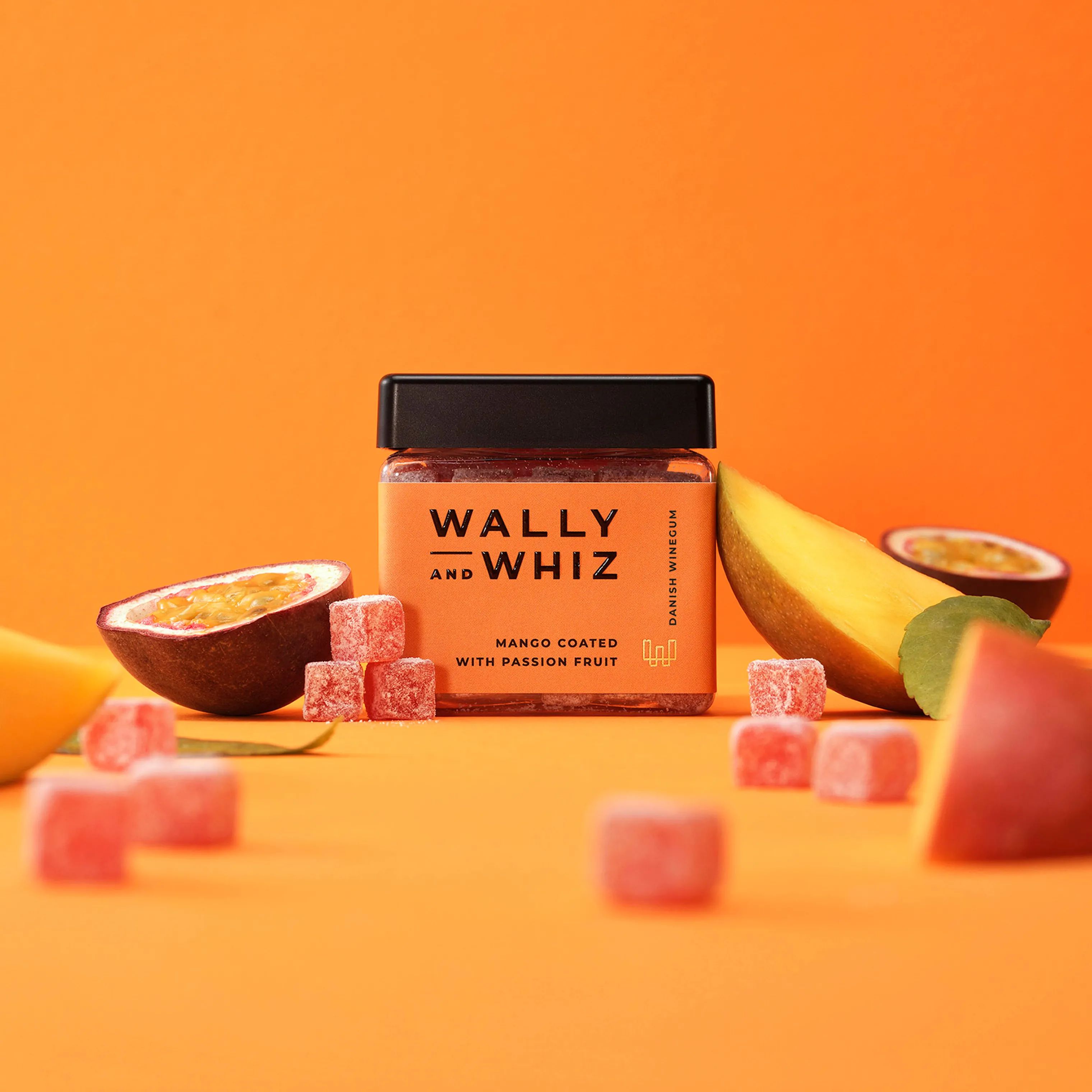 Wally and Whiz Søde sager Vingummi - Mango med passionsfrugt i 140 gram, 2