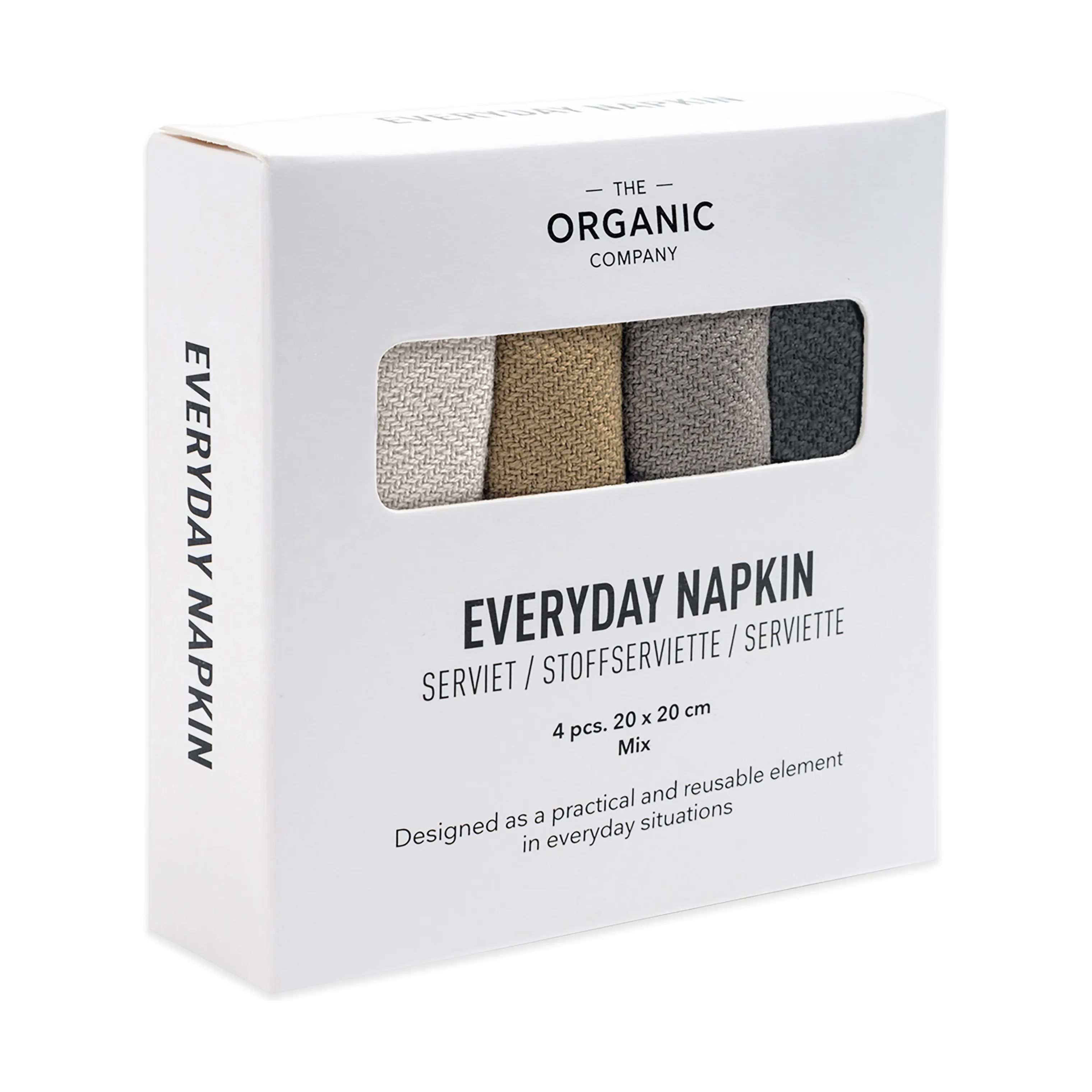 The Organic Company Stofservietter Stofserviet - 4 stk. i Brun, 2