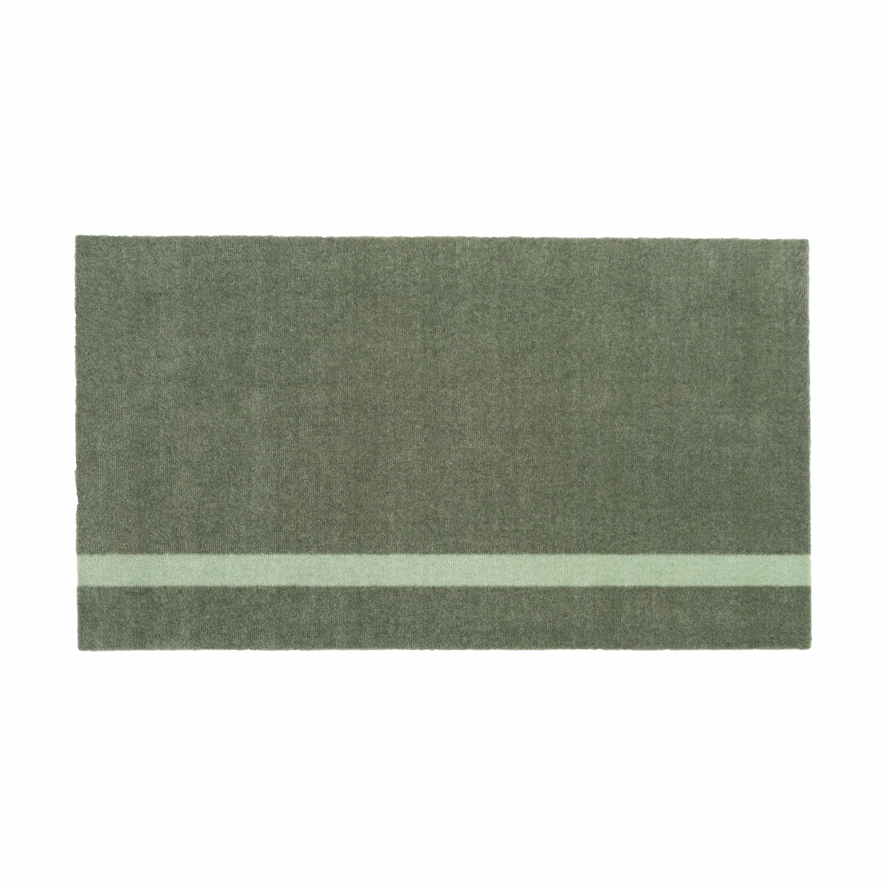 Tica Copenhagen Gulvtæpper Stripes Vertikal Gulvtæppe i Lysgrøn/støvetgrøn/mørkegrøn, B67 x L120 cm, 1