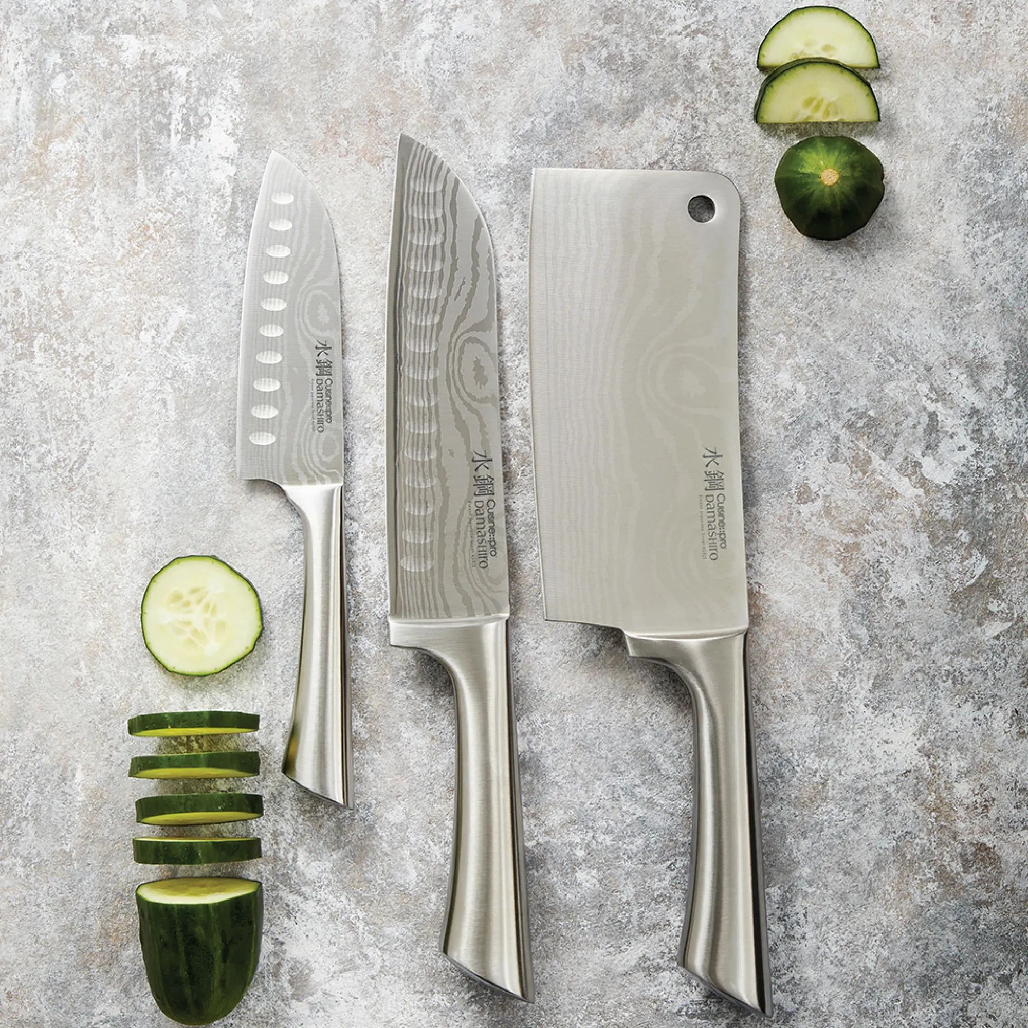 THE CUSTOM CHEF™ Knivsæt Cuisine::pro®
Damashiro® Cuisine::pro Damashiro® Ultimate Knivsæt - 3 dele i Sølvfarvet, 2