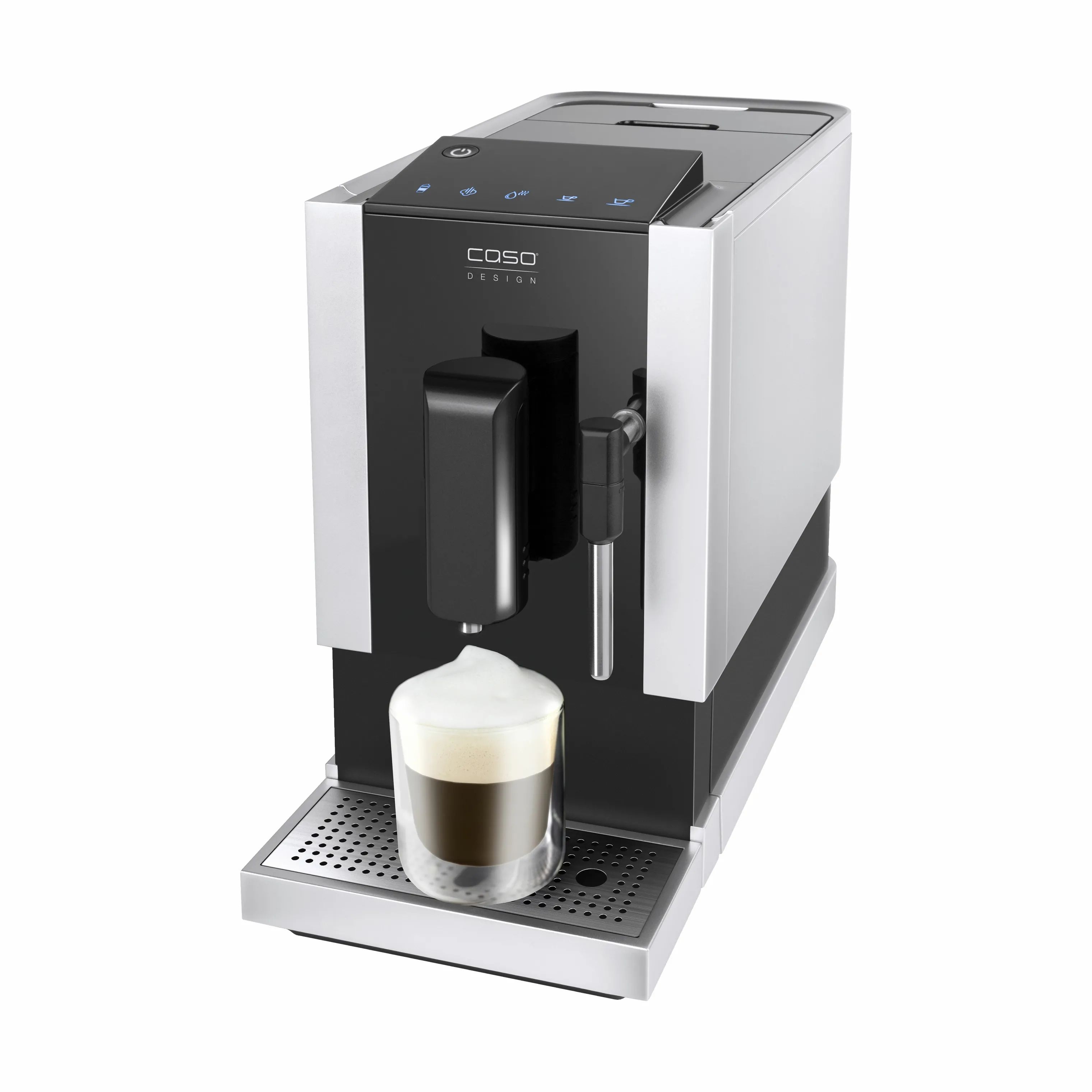 Caso Kaffemaskiner Café Crema One Fuldautomatisk kaffemaskine CS1881 i Rustfri stål/sort, 4