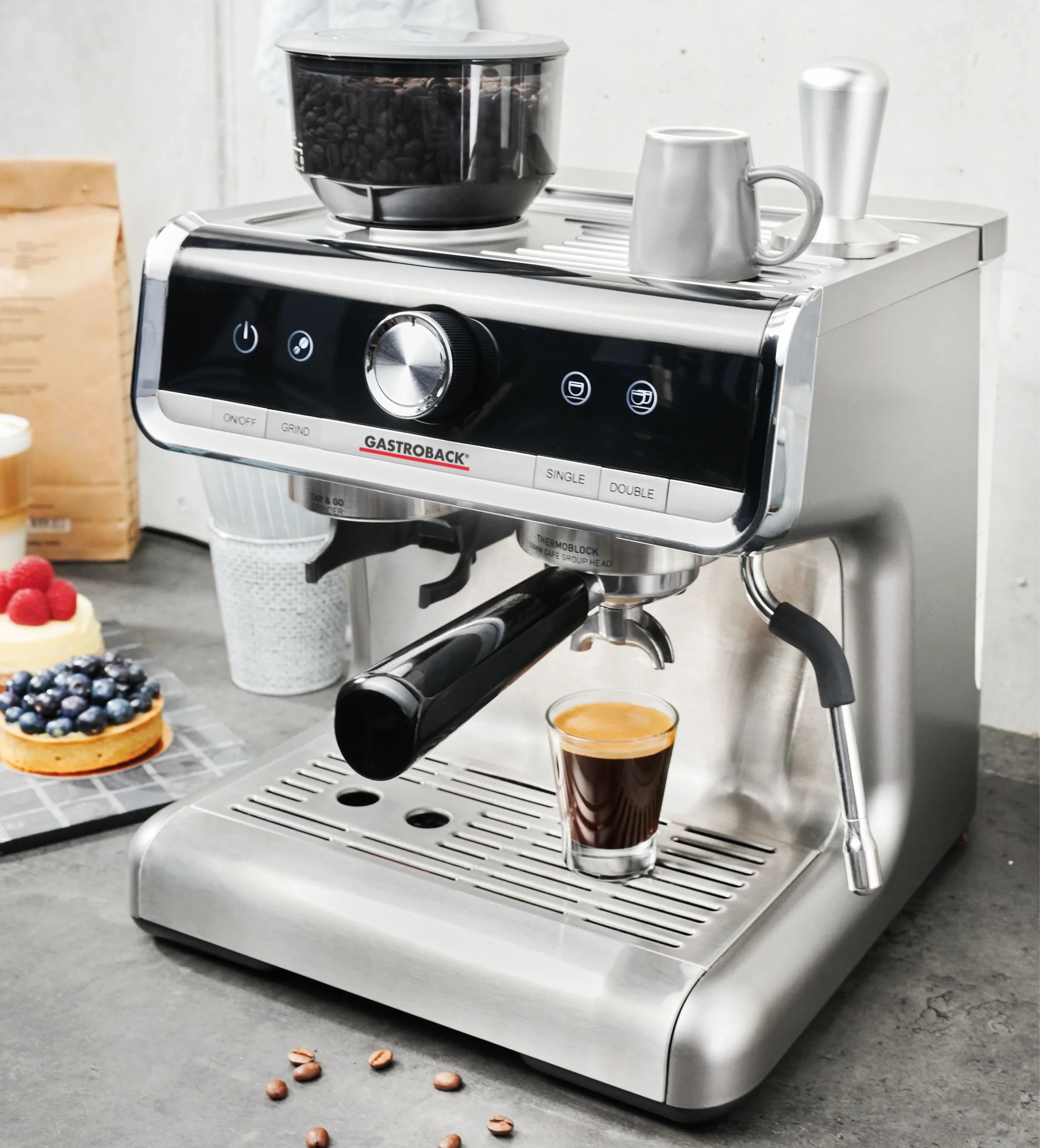 GASTROBACK Espressomaskiner Design Barista Pro Espressomaskine i Sølvfarvet, 5