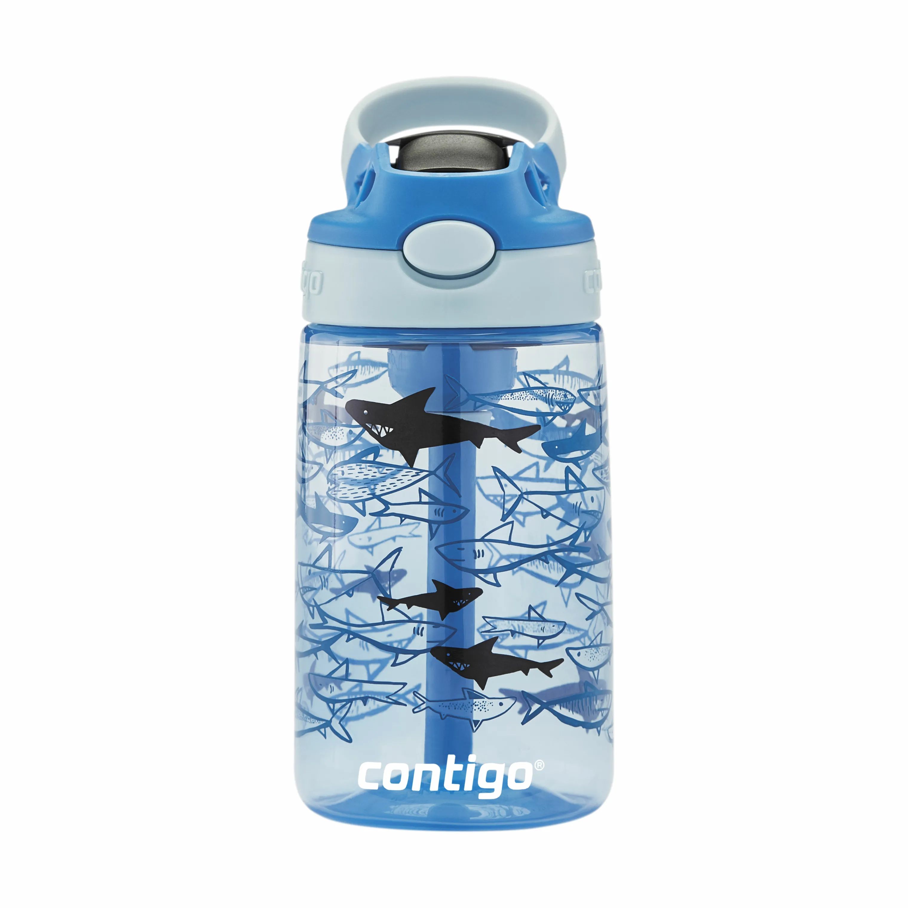Contigo Drikkedunke Easy Clean Drikkeflaske i Blue sharks, 1