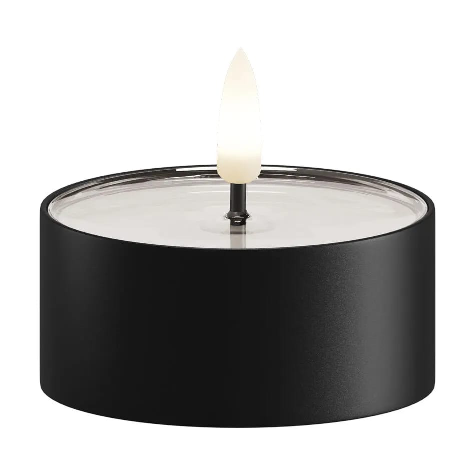 Deluxe Homeart LED-lys Udendørs LED Fyrfadslys - 2 stk. i Sort, 6,5 cm, 4