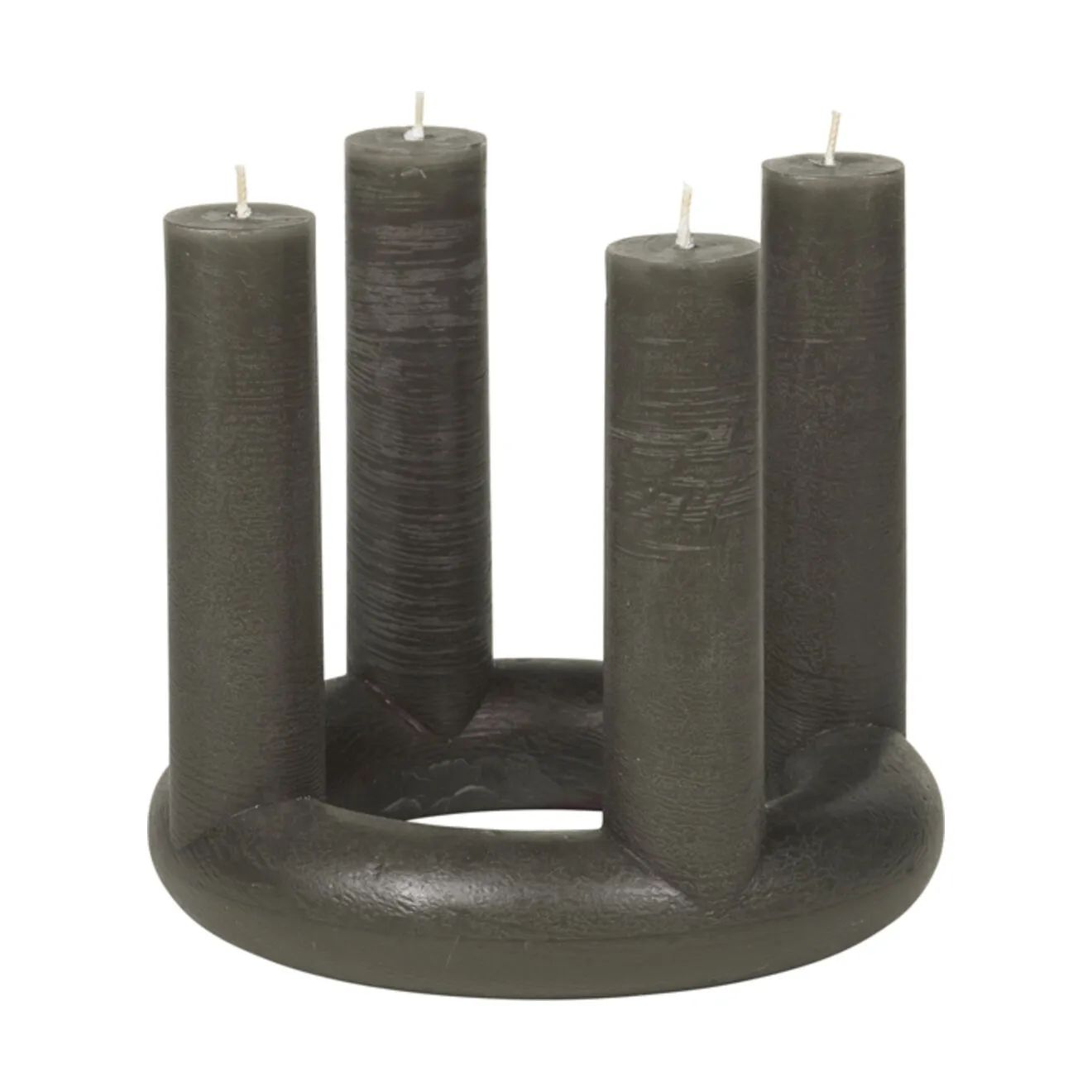 Broste Copenhagen Bloklys Lucille Skulptur Lys i Grape Leaf Green, 1
