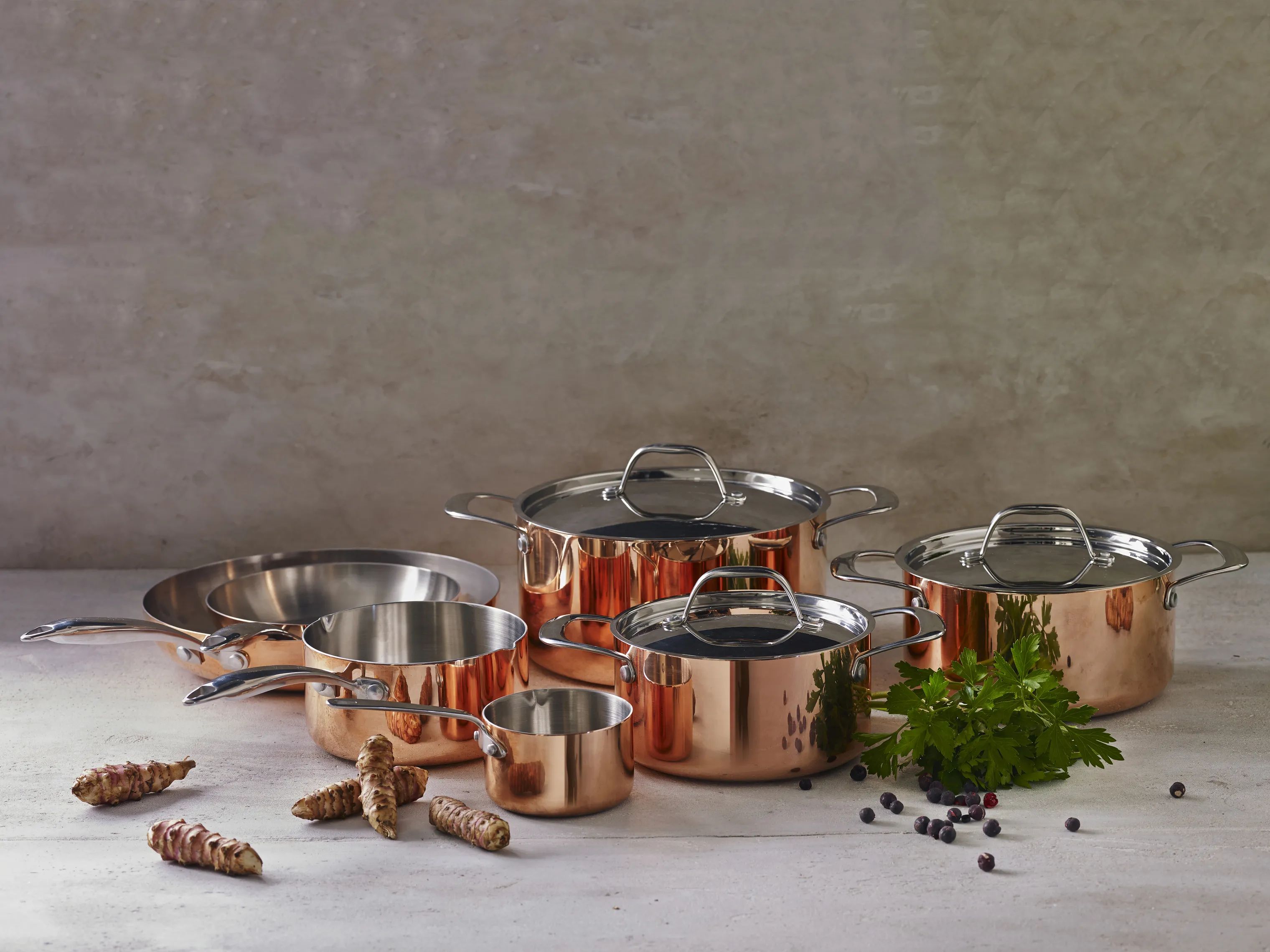 Blomsterbergs Kasseroller Kasserolle i 1.5 L, Aluminium, Kobber, Rustfrit stål, 3