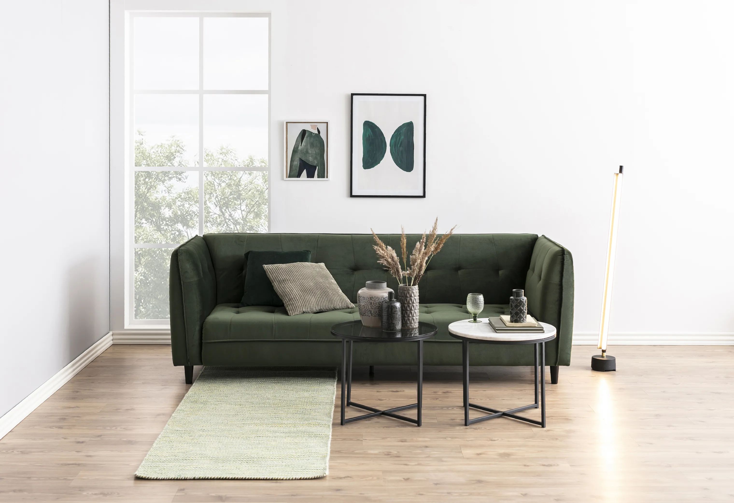 CASA Living Sideborde Cross Hjørnebord i Røg/sort, 2