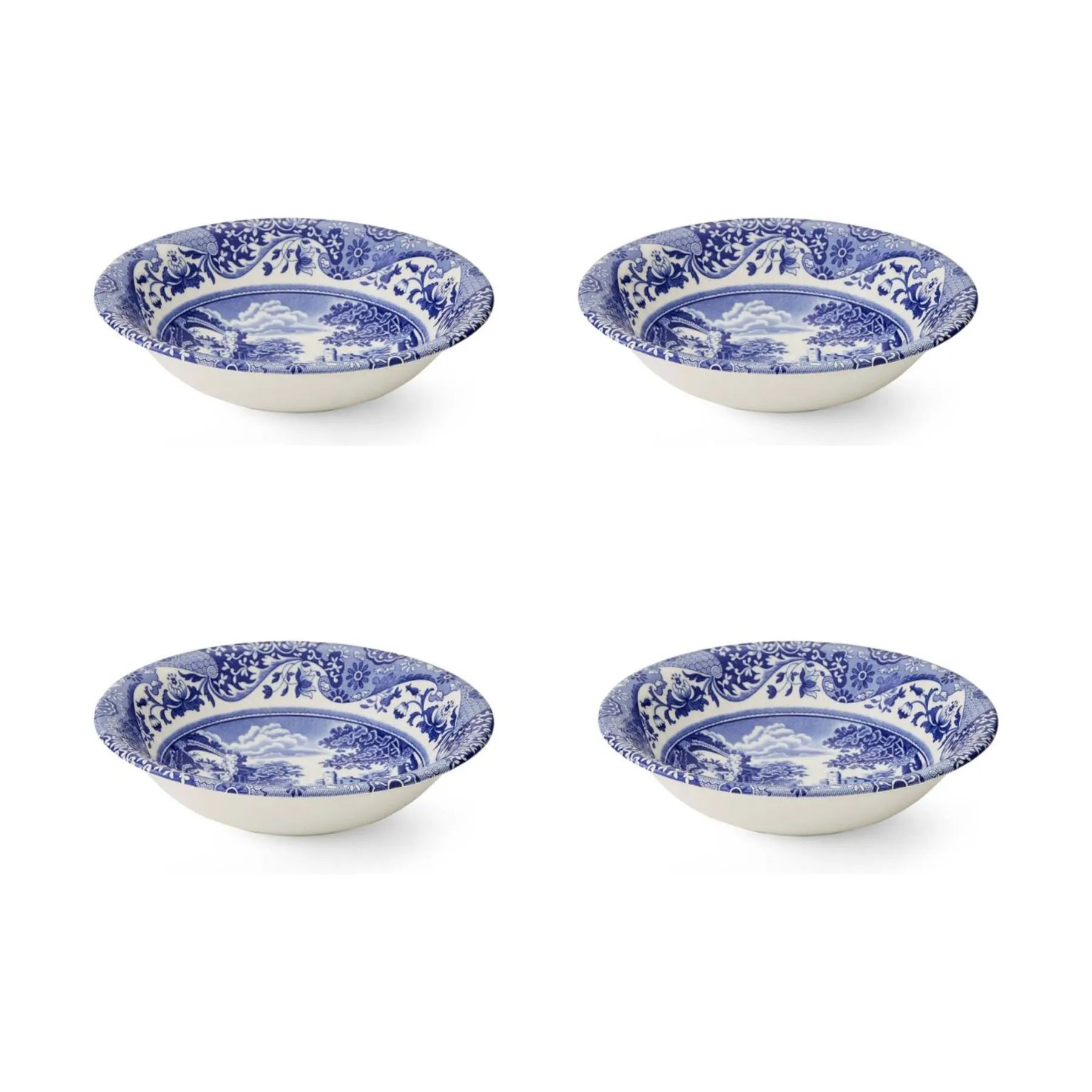 Spode Serveringsskåle Blue Italian Blue Italien Skål - 4 stk. i 20 cm, 1