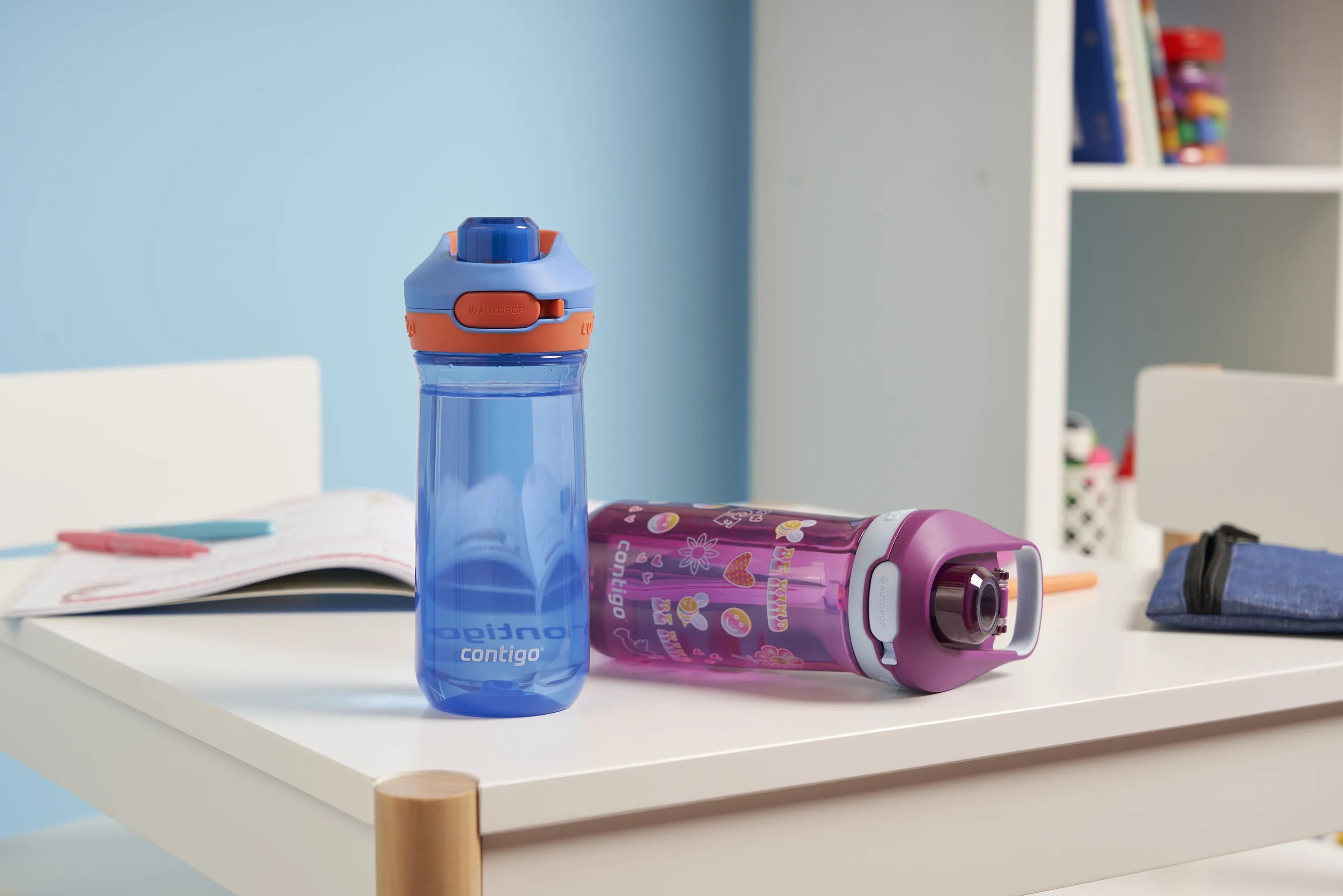 Contigo Drikkedunke til børn Jessie Drikkedunk i Blue Poppy, 420 ml, 8