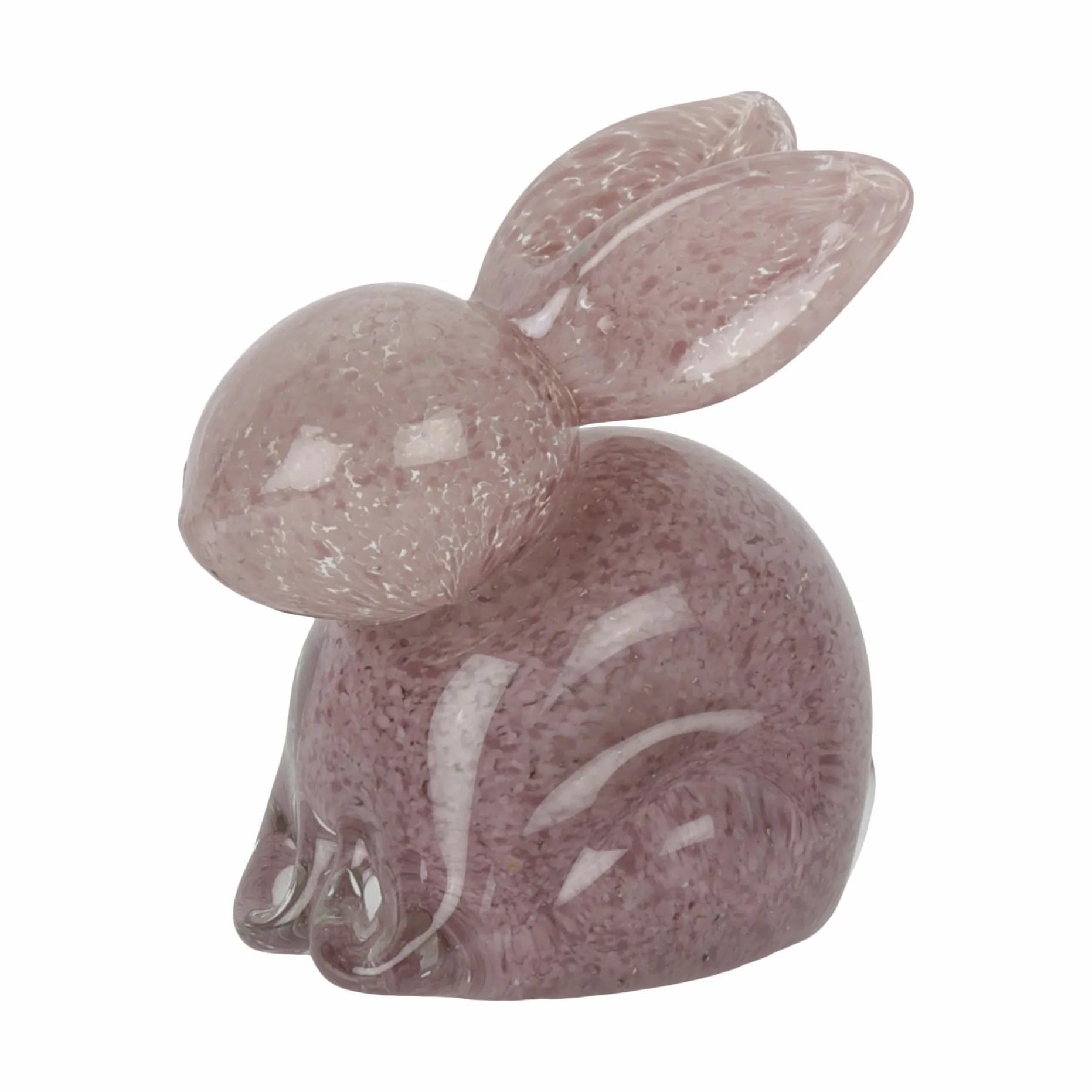 CASA Living Påskefigurer Glaskanin i lyserød, 9,5 cm, 1