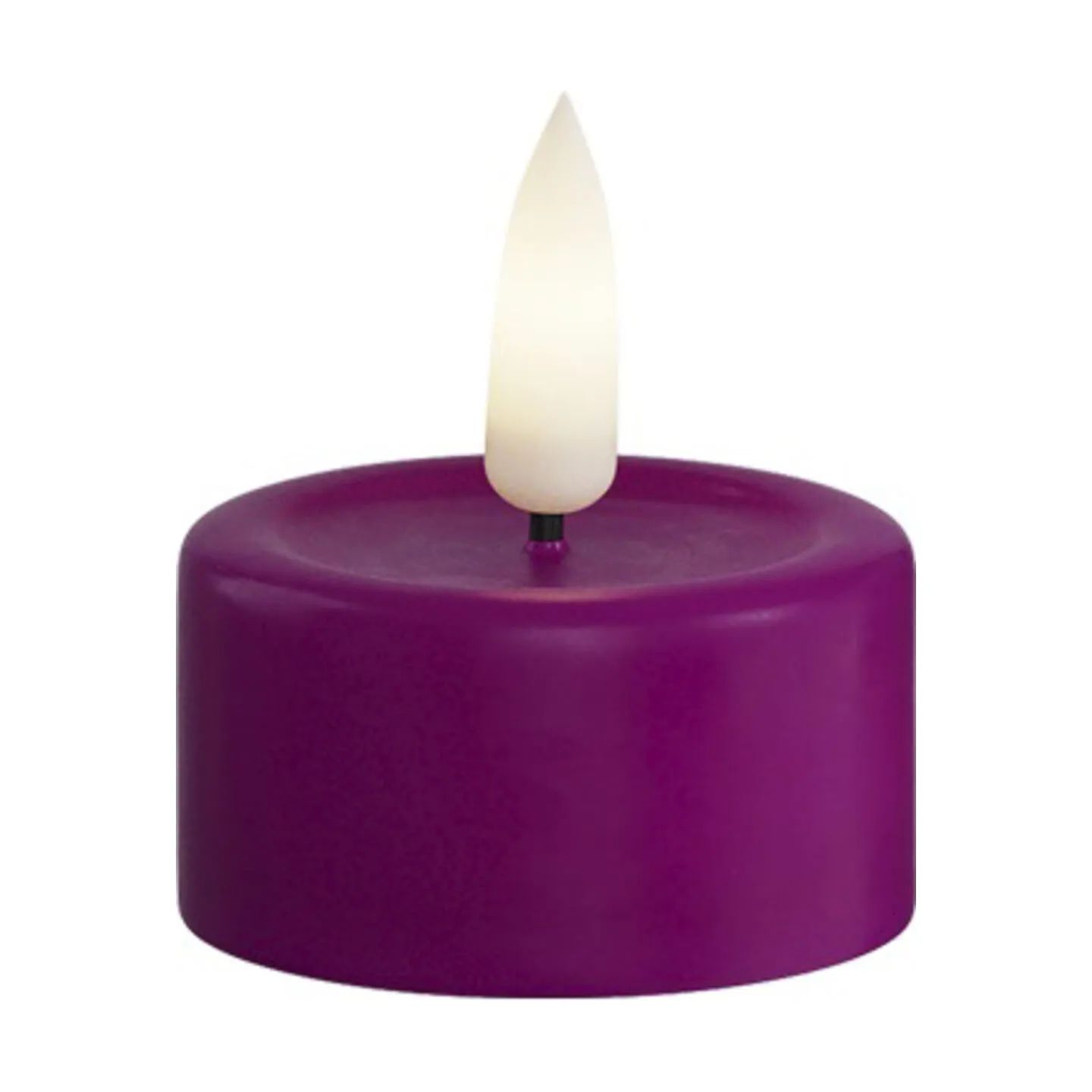 Deluxe Homeart LED-lys Real Flame LED Fyrfadslys - 2 stk. i Violet , 4,1 cm, 3
