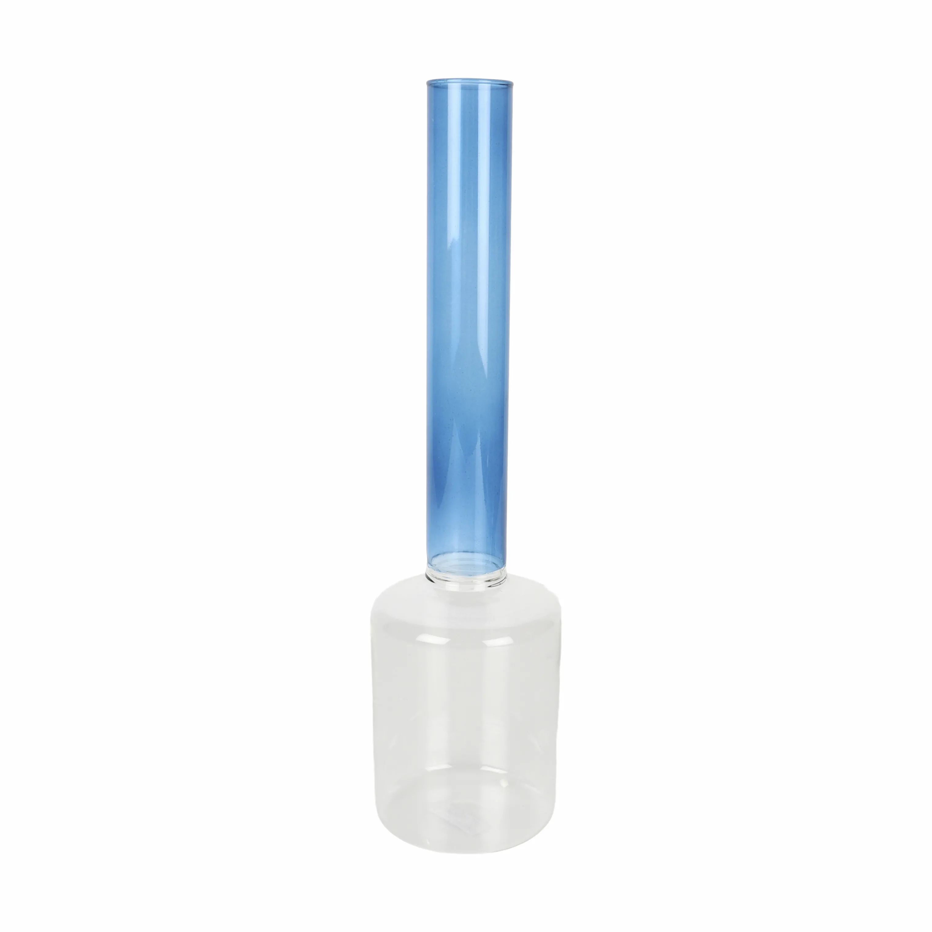 CASA Living Vaser Boligtilbehør SS20 Solitær Vase i Klar/blå, 9 cm, 1
