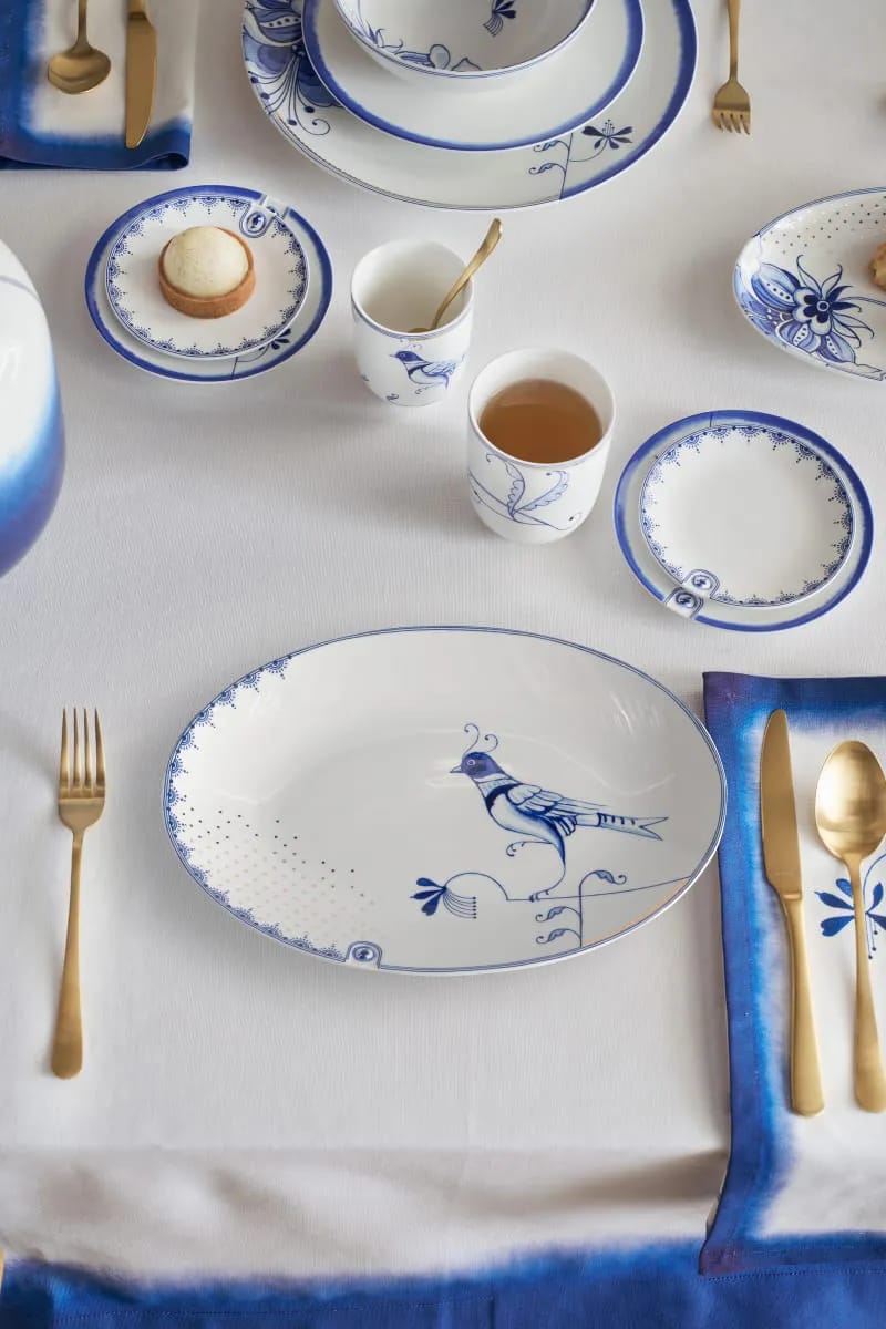 PIP Studio Serveringsfade Blue Bird Tallerken i 30,2 cm, 3
