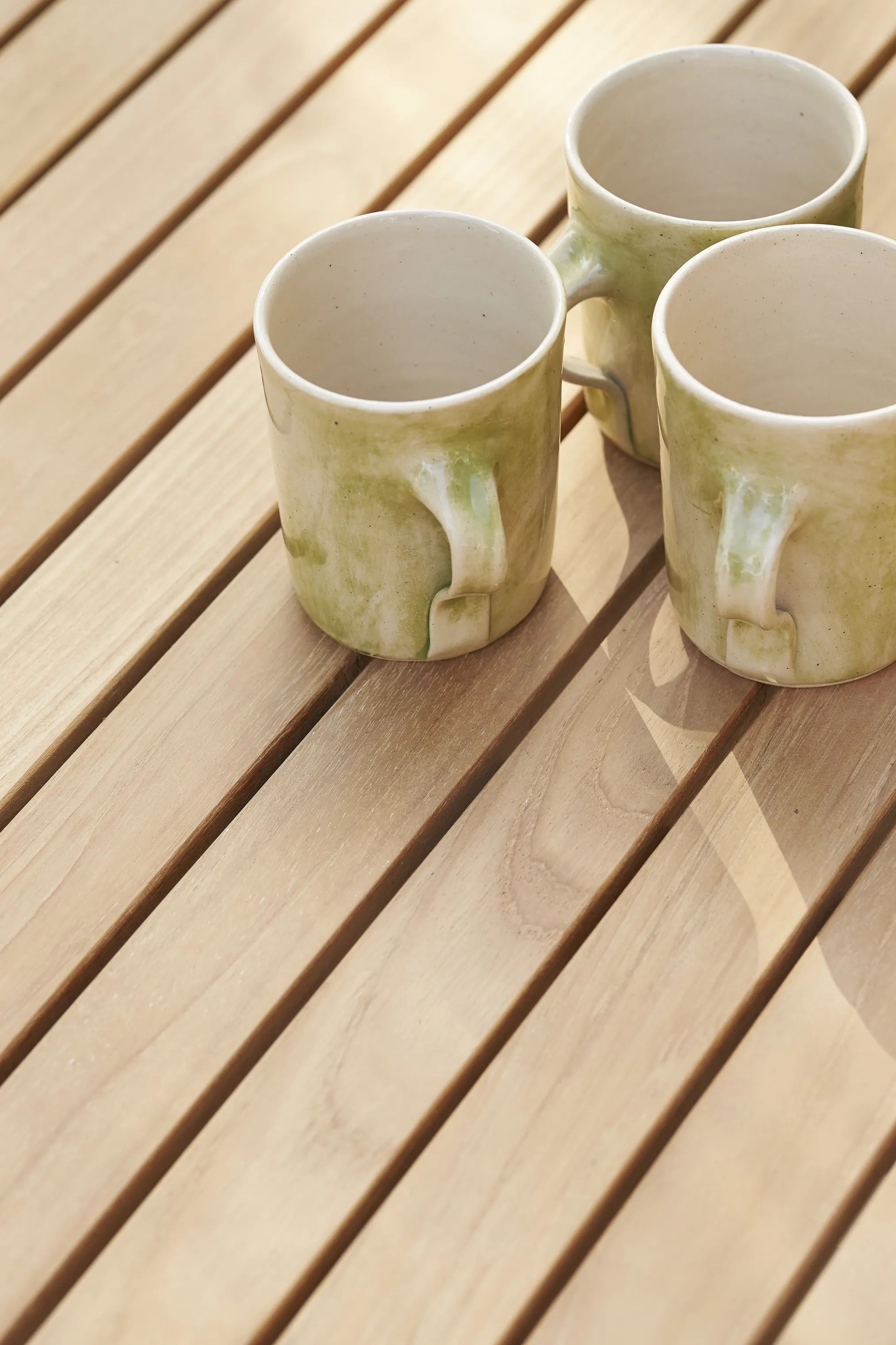 Mandalay Havespiseborde Magnolia Havebord i Hvid/Teak, H72 x Ø110 cm, 2