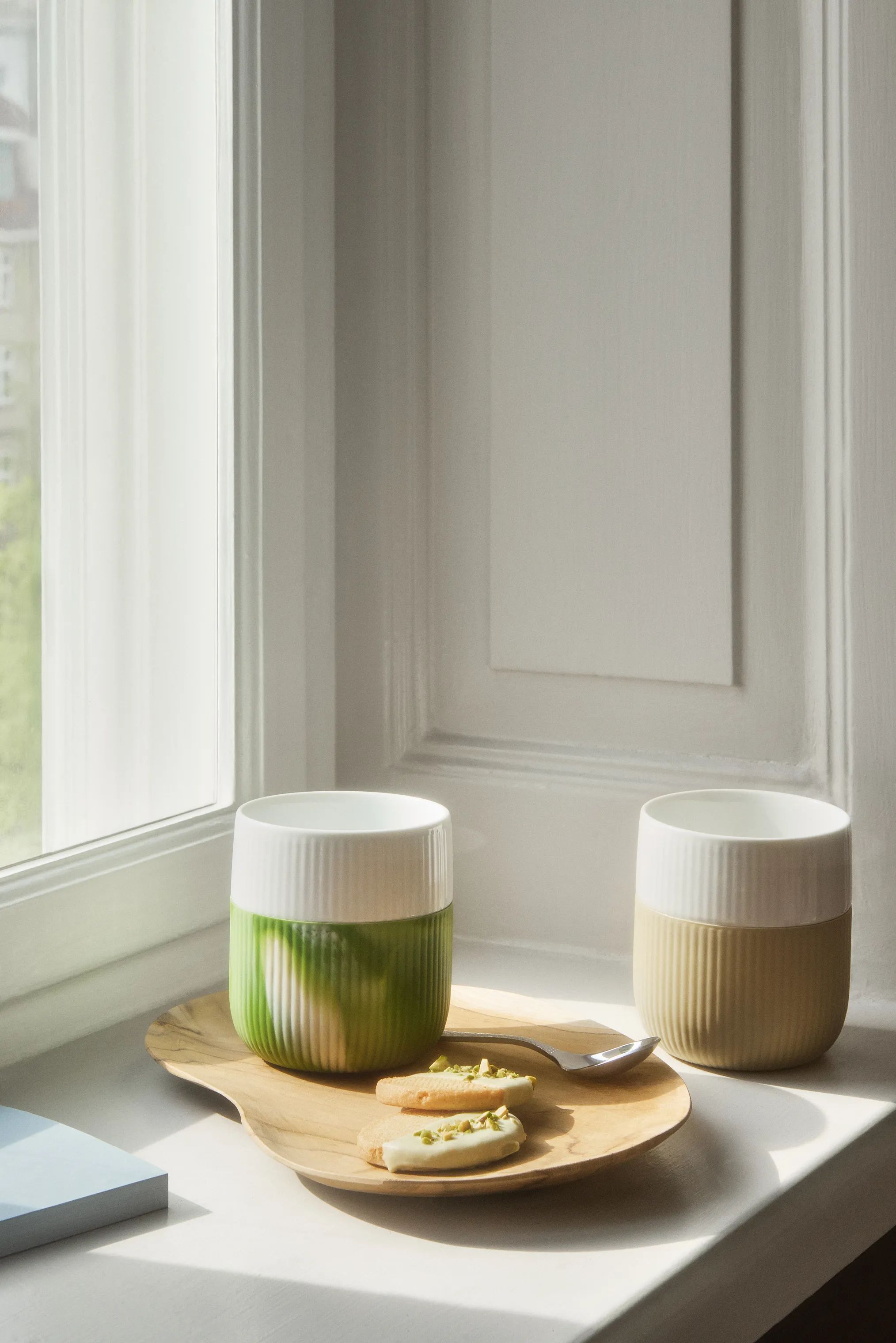 Royal Copenhagen Krus og kopper uden hank Riflet Contrast Krus i Sand, 2