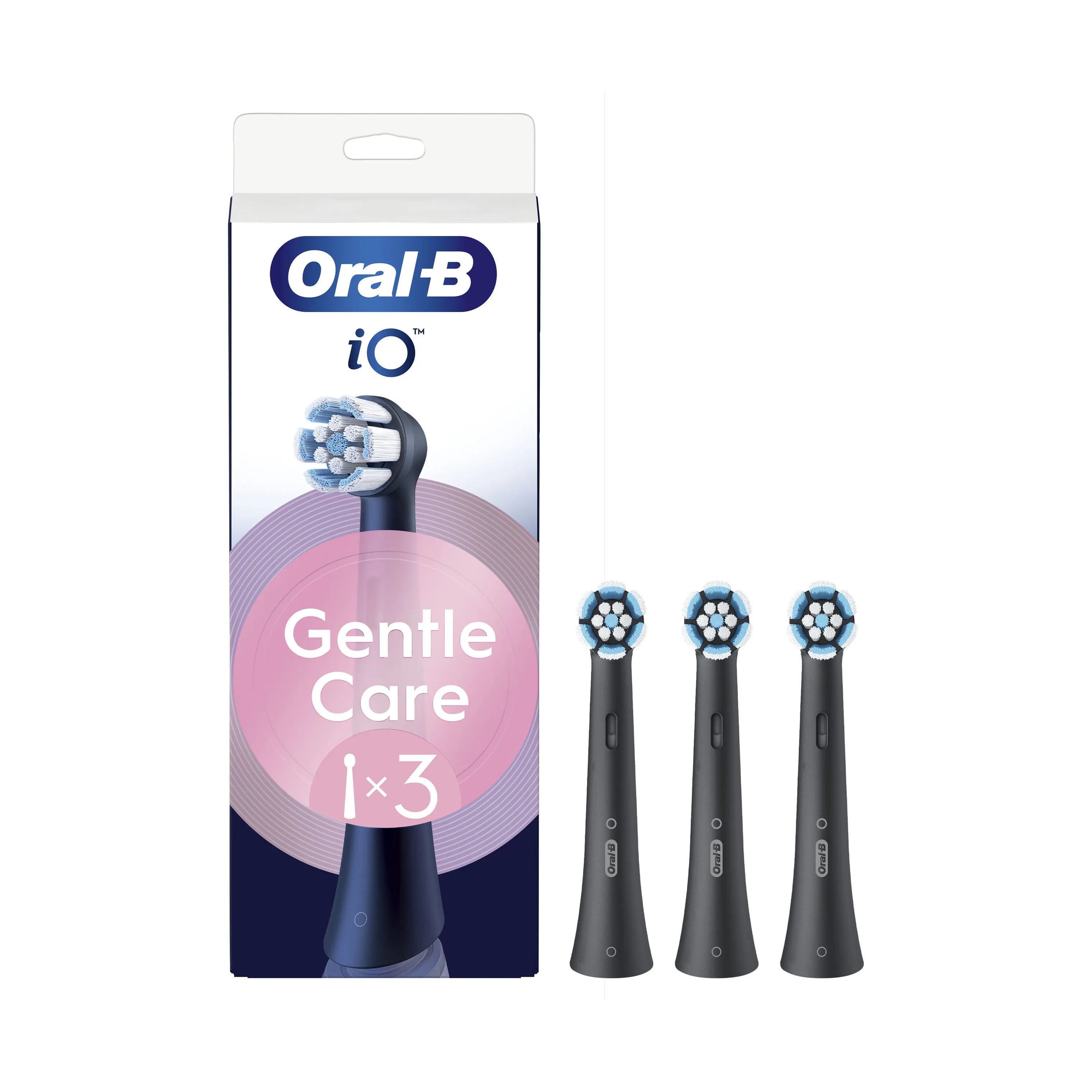 Oral-B Tandbørstehoveder iO Gentle Care Børstehoved - 3 stk. i Black, 3 stk., 1