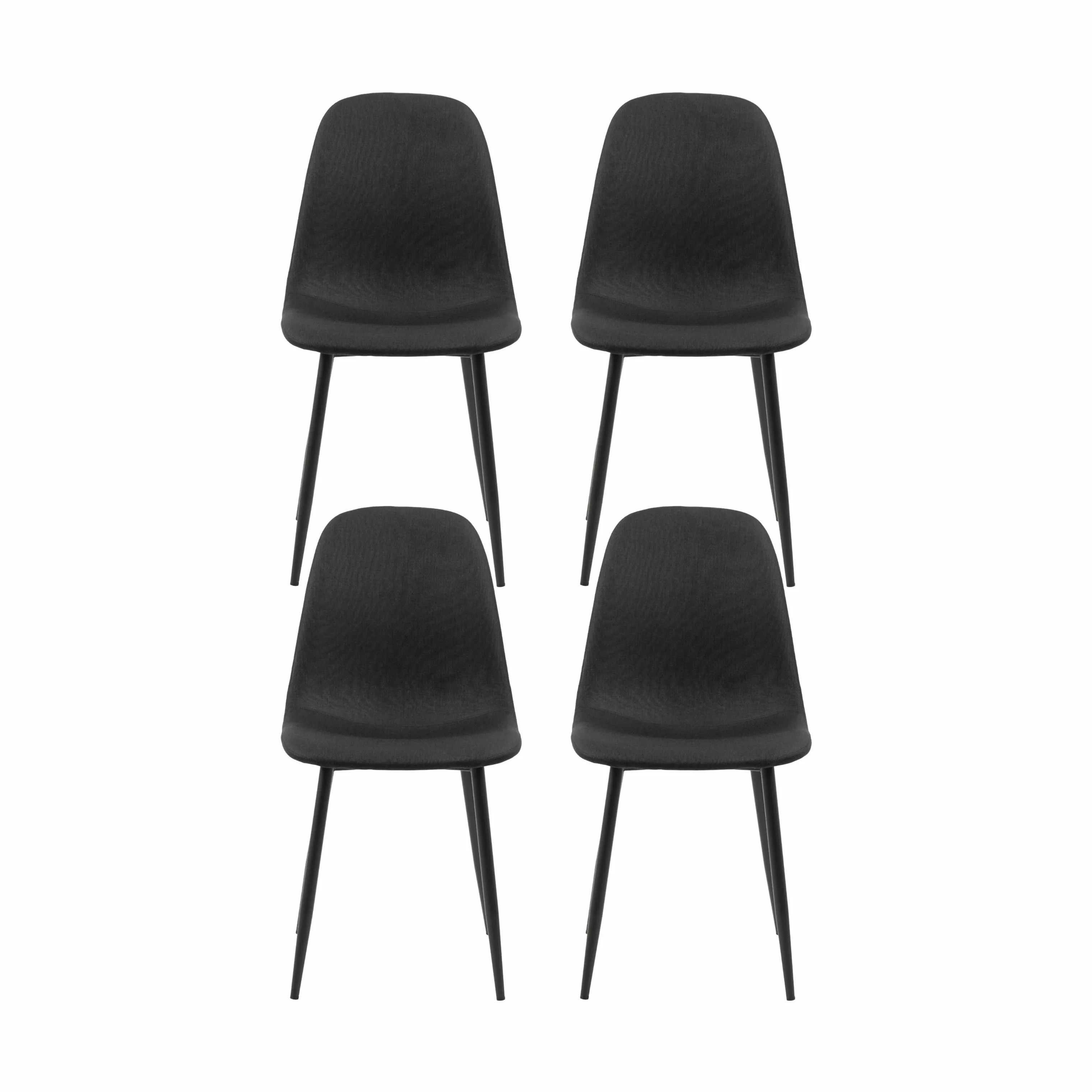 CASA Living Spisebordsstole Celia Spisebordsstol - 4 stk. i sort, 1