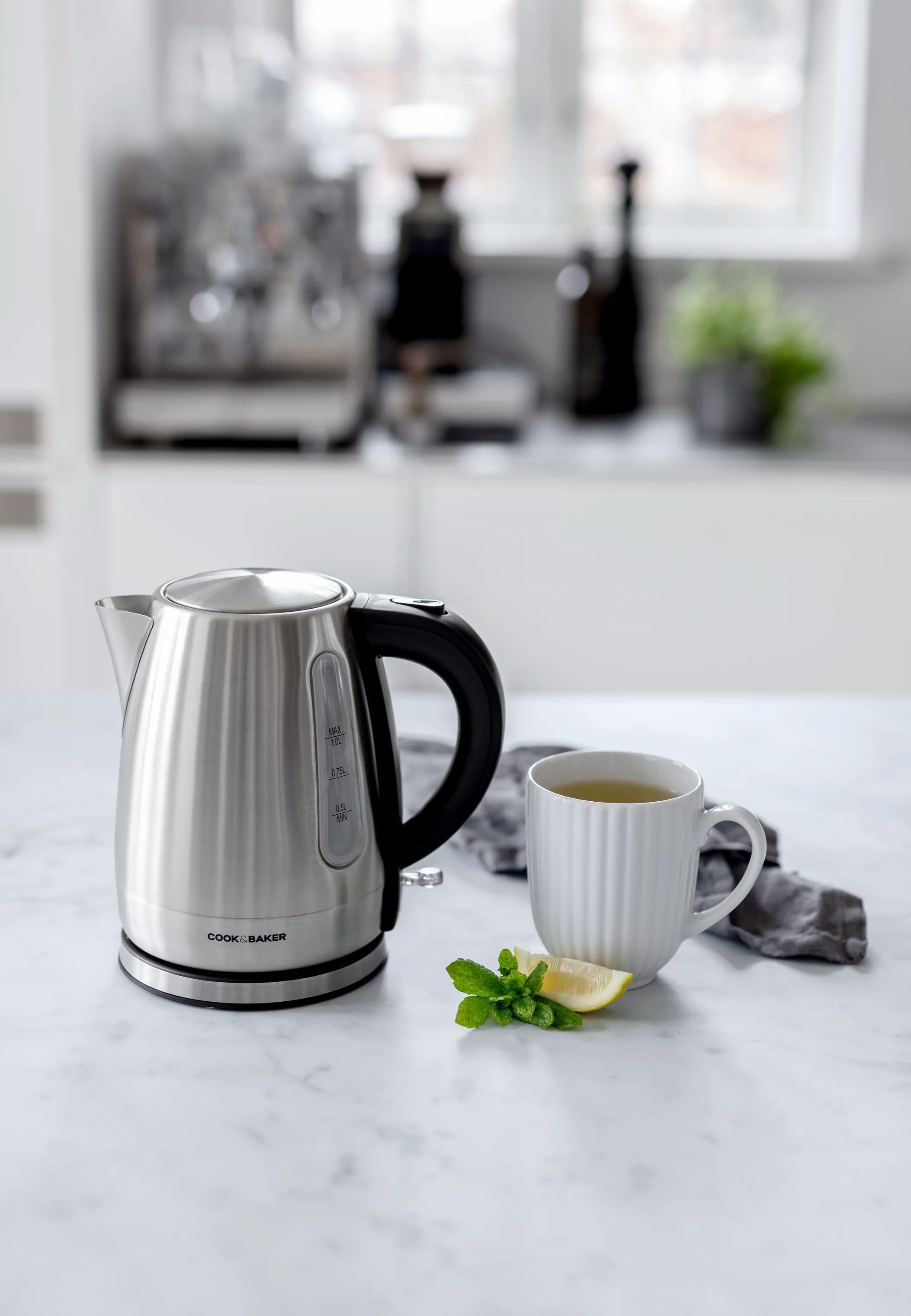 Cook & Baker Elkedler Elkedel i Stål, 1 L, 3