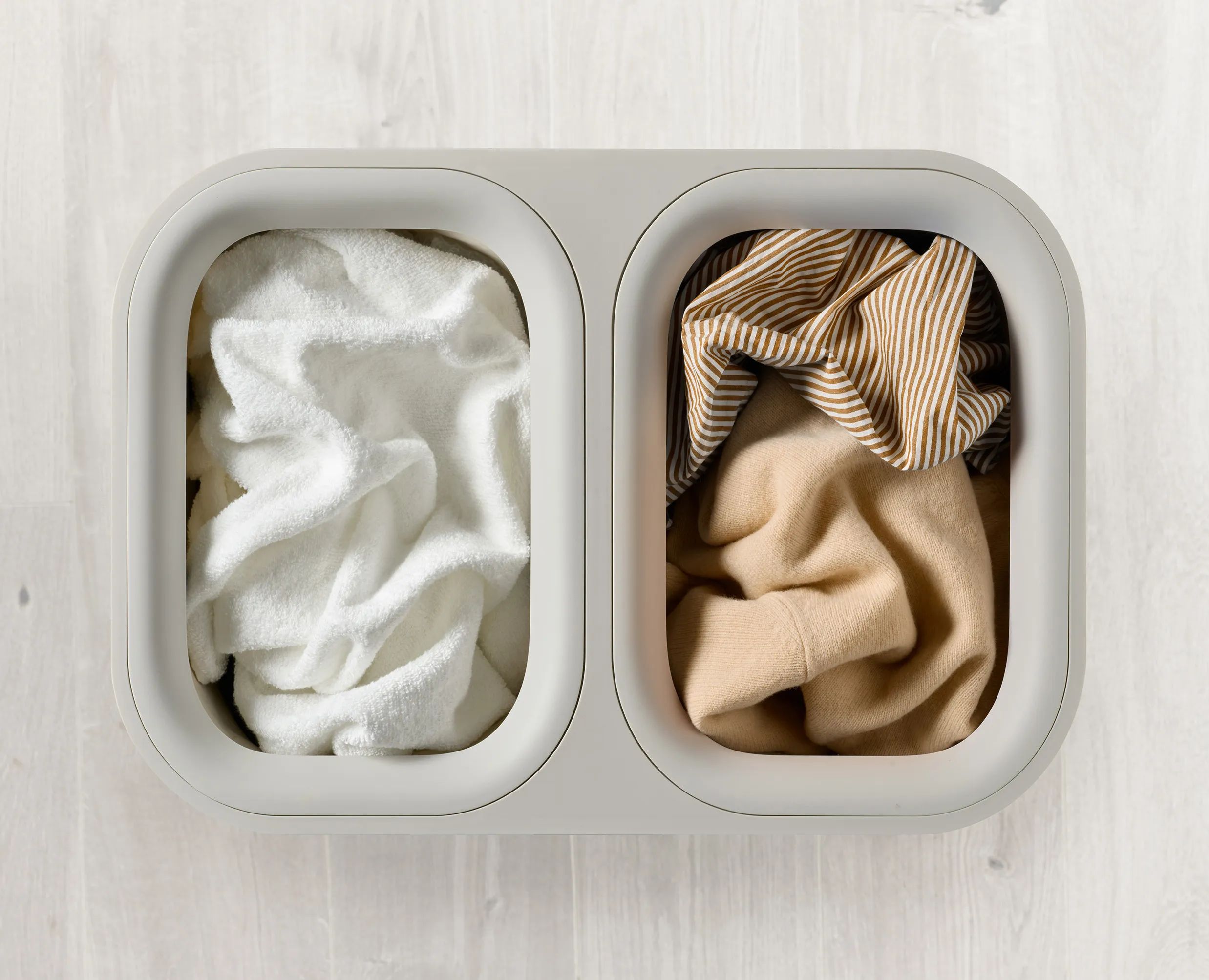 Joseph Joseph Vasketøjskurve Tota Luxe Vasketøjskurv i Beige, 2 rum, 5