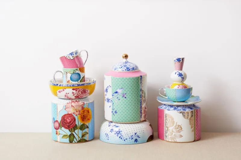 PIP Studio Krus og kopper med hank Royal Multi Kop i Lyserød/hvid/multi, 2