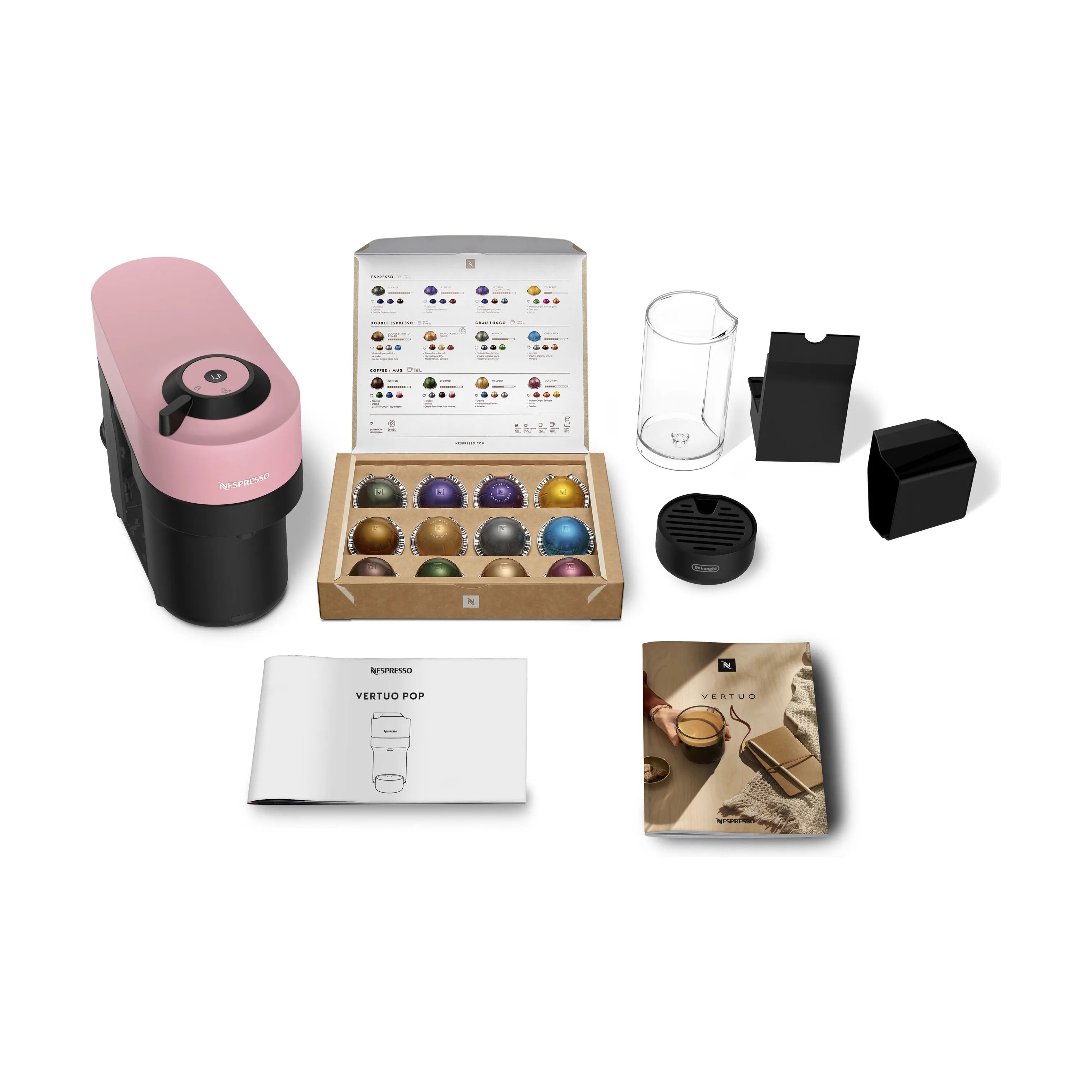 Nespresso kapselmaskiner Vertuo Pop Kapsel Kaffemaskine i Lyserød, 4
