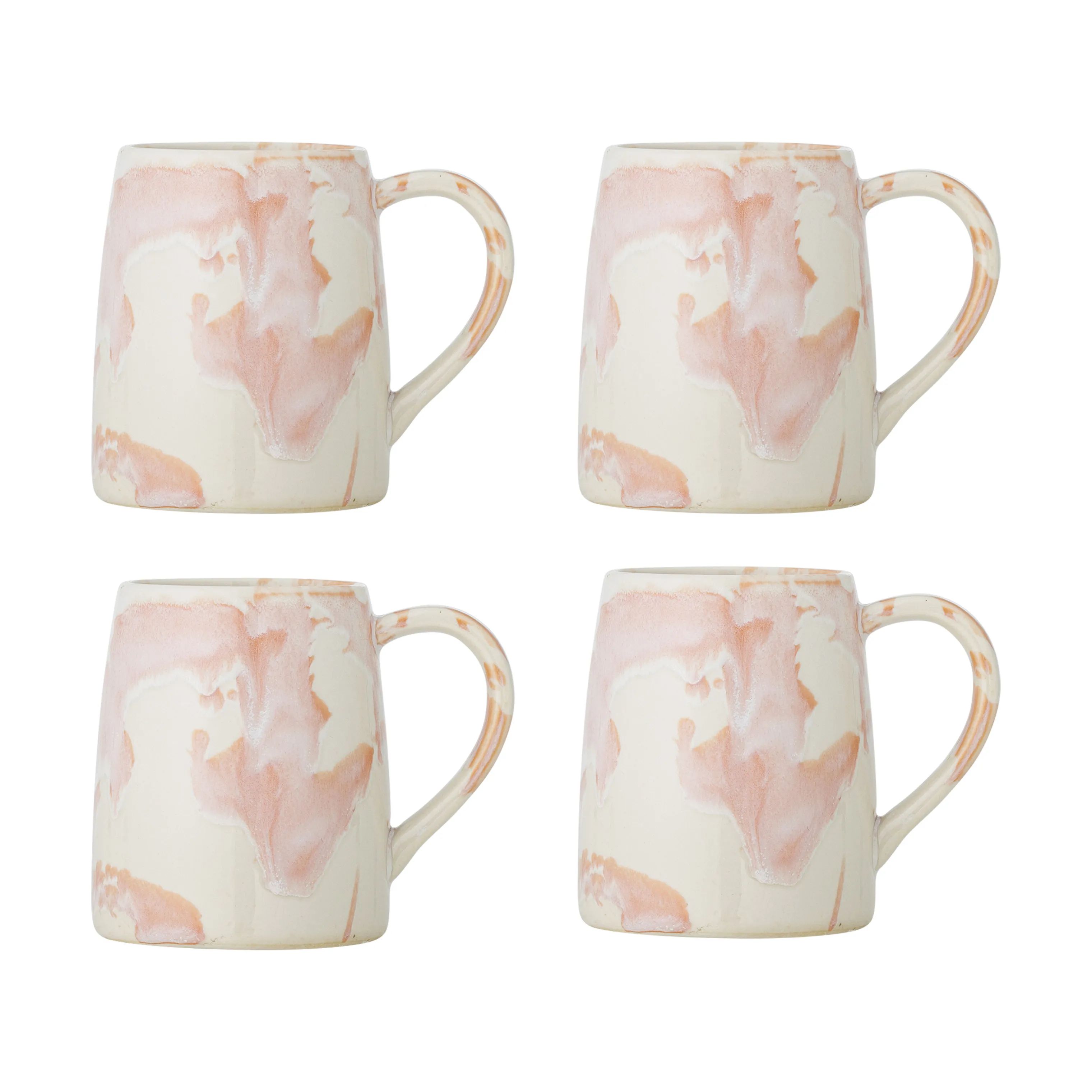 Creative Collection Krus og kopper med hank Winnie Krus - 4 stk. i Multifarvet/rosa, 1