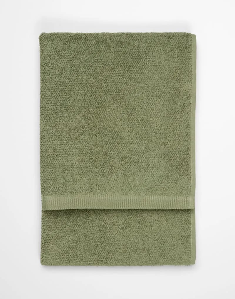 Marc O'Polo Håndklæder Timeless Gæstehåndklæde i Moss green, B30 x L50 cm, 2