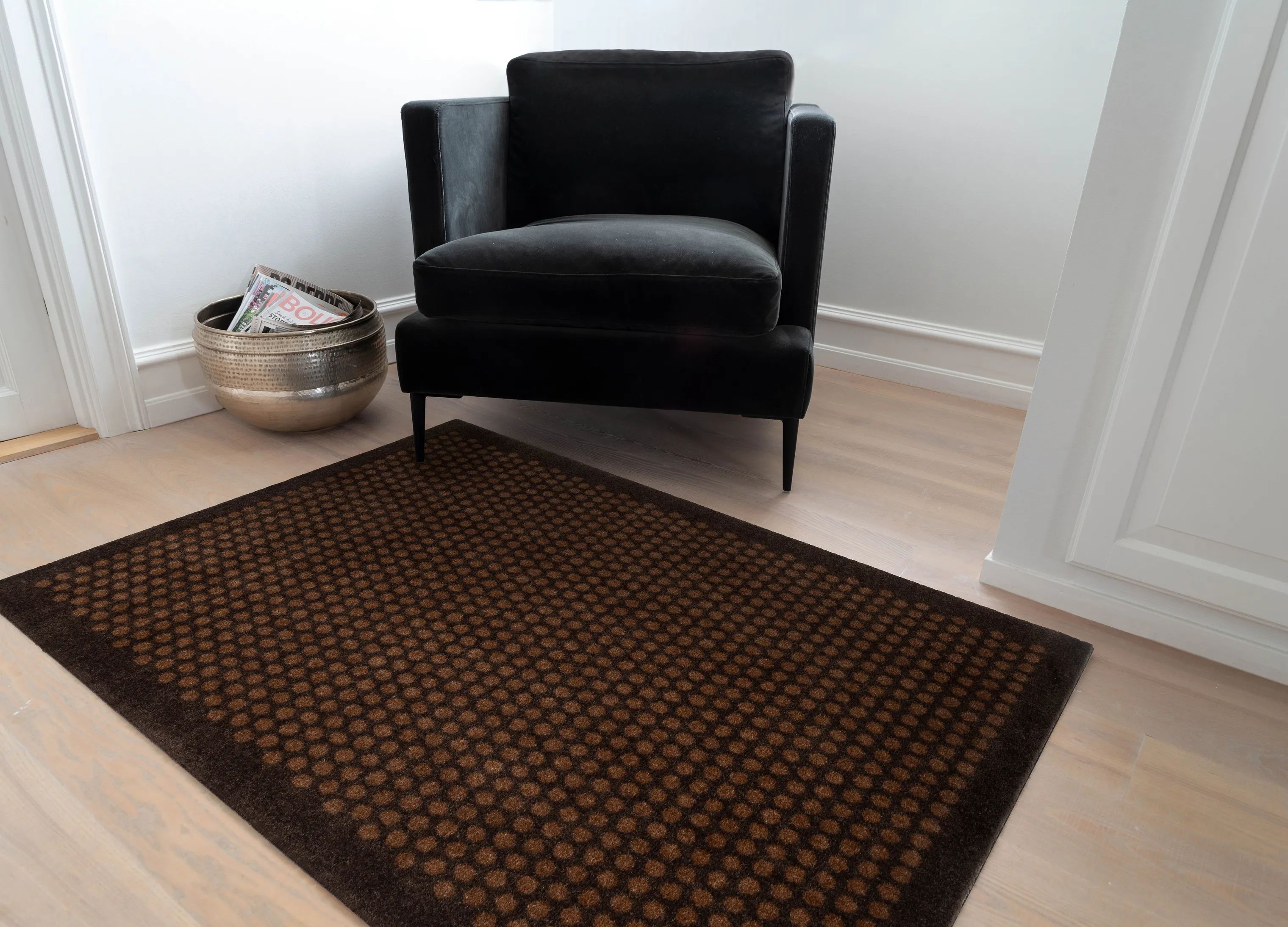 Tica Copenhagen Gulvtæpper Dot Gulvtæppe i brun/cognac, B90 x L130 cm, 8