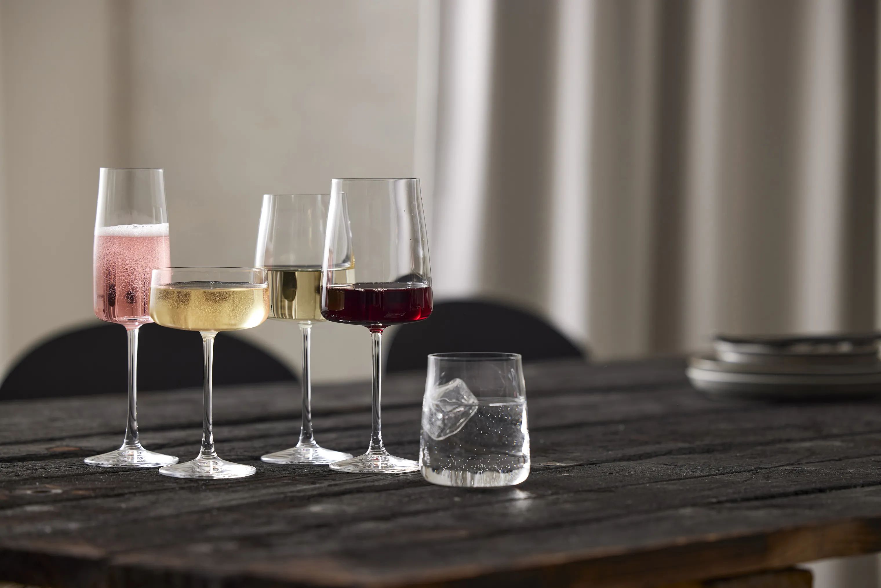 Lyngby Glas Champagneglas Zero Champagneglas - 4 stk. i Klar, 26 cl, 3