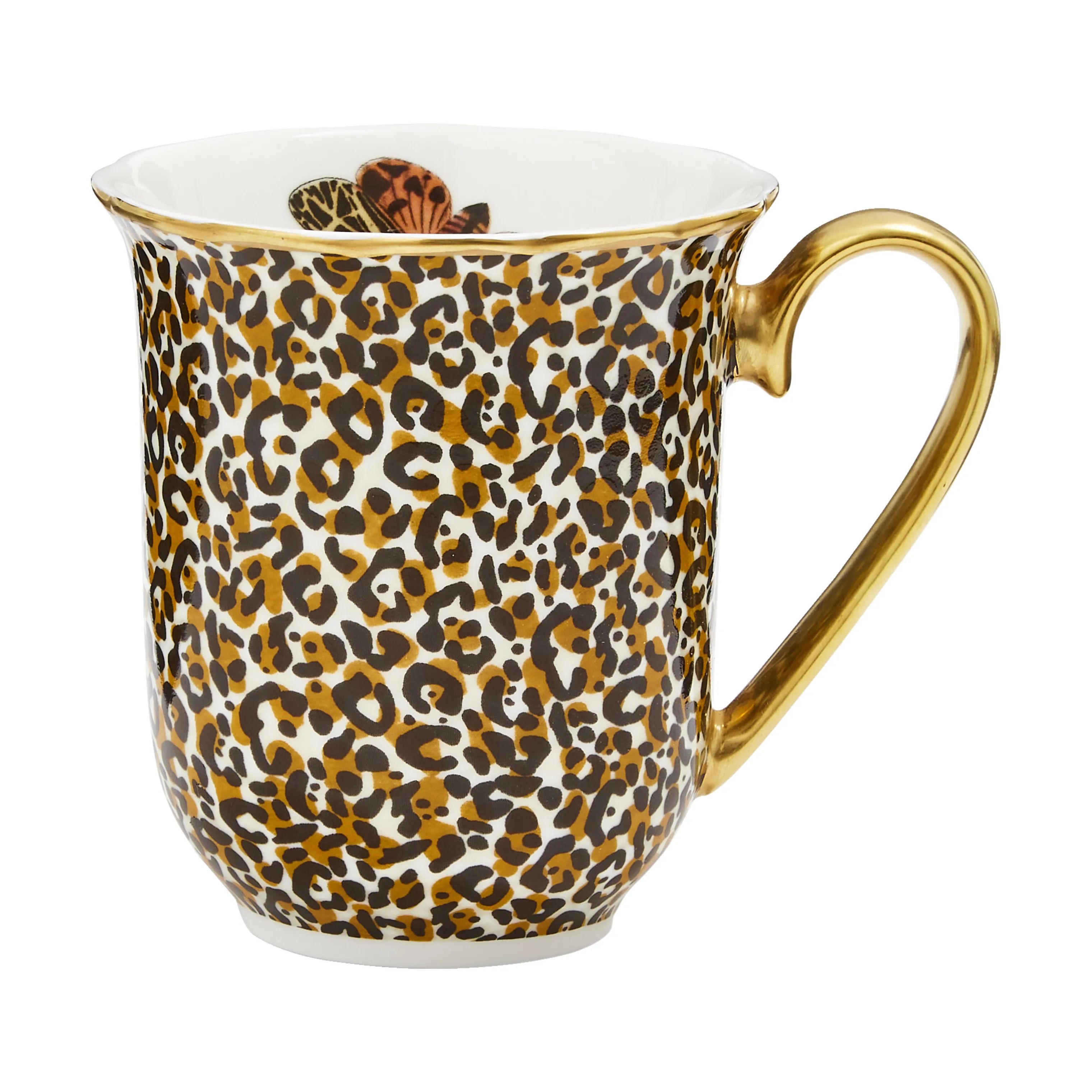 Spode Krus og kopper med hank Creatures Of Curiosity Krus i Leopard/guld, 1