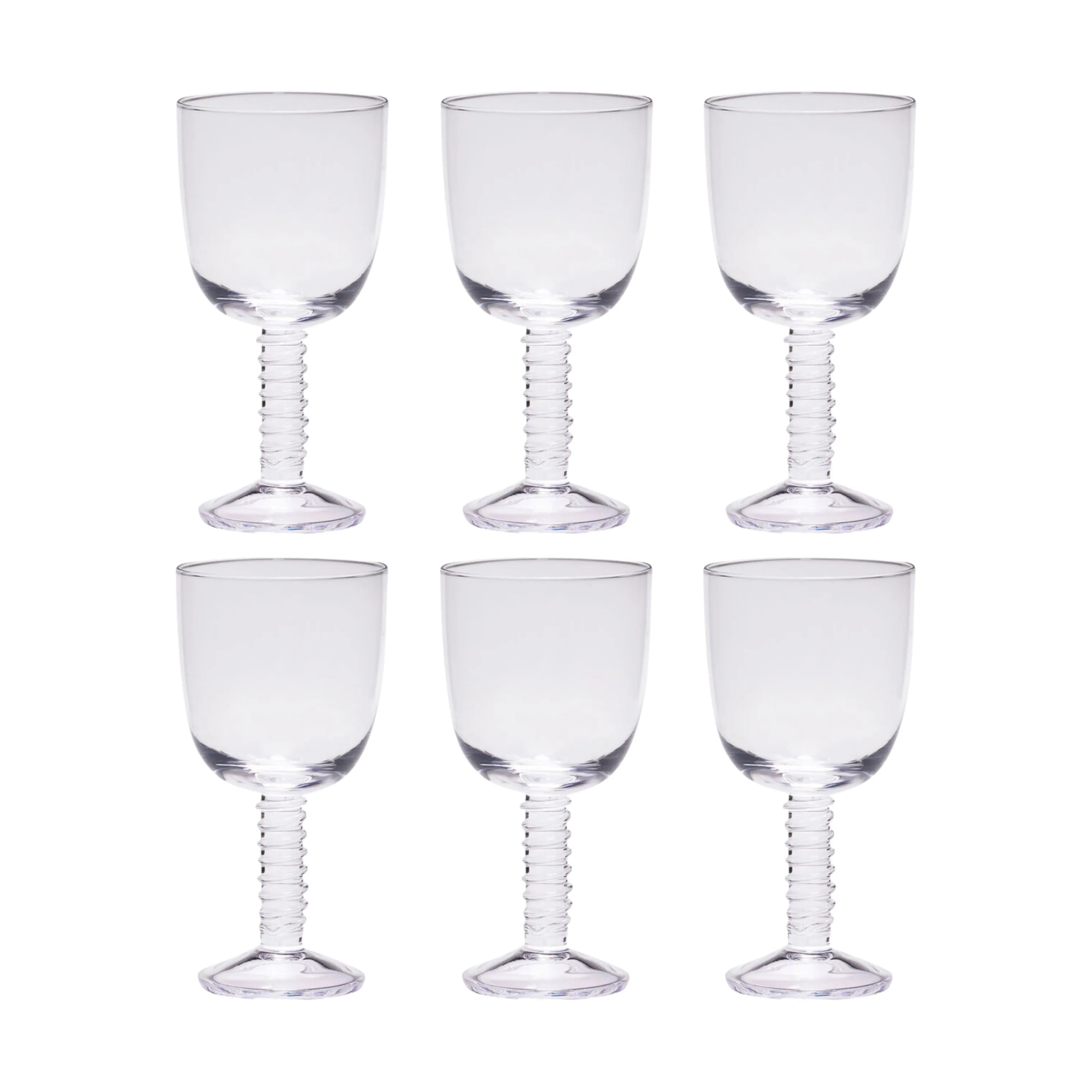 Hübsch Hvidvinsglas Clink Hvidvinsglas - 6 stk. i Klar, 1