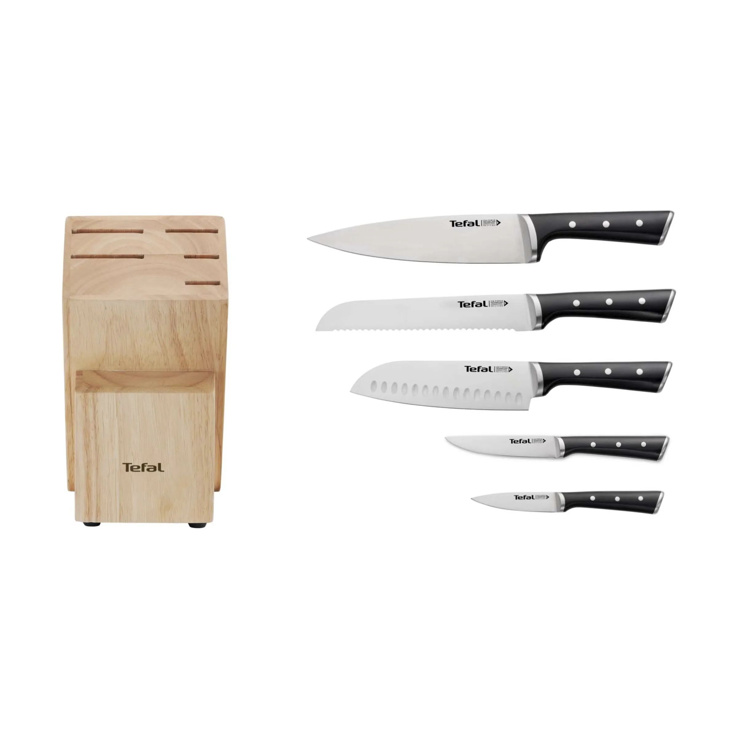 Tefal Knivsæt Ice Force Knivsæt - 6 dele i Sort, 4