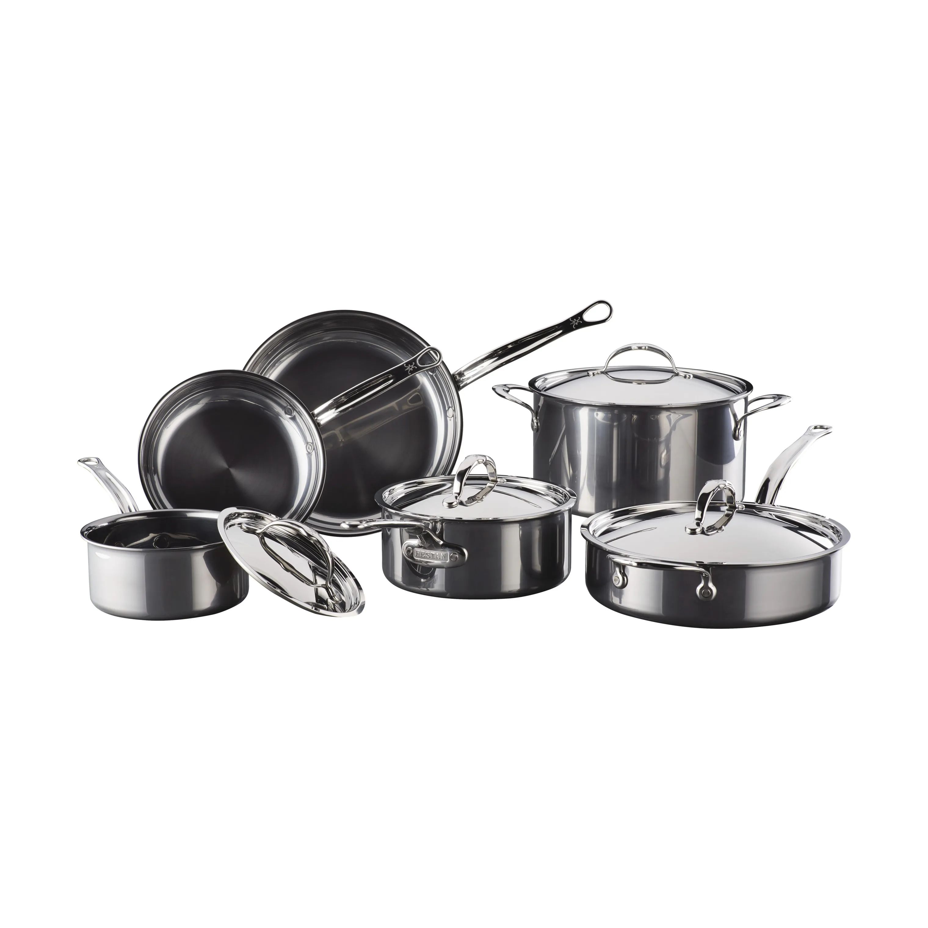 Hestan Grydesæt Nanobond Gryde- og pandesæt - 10 dele i Rustfrit stål, 3