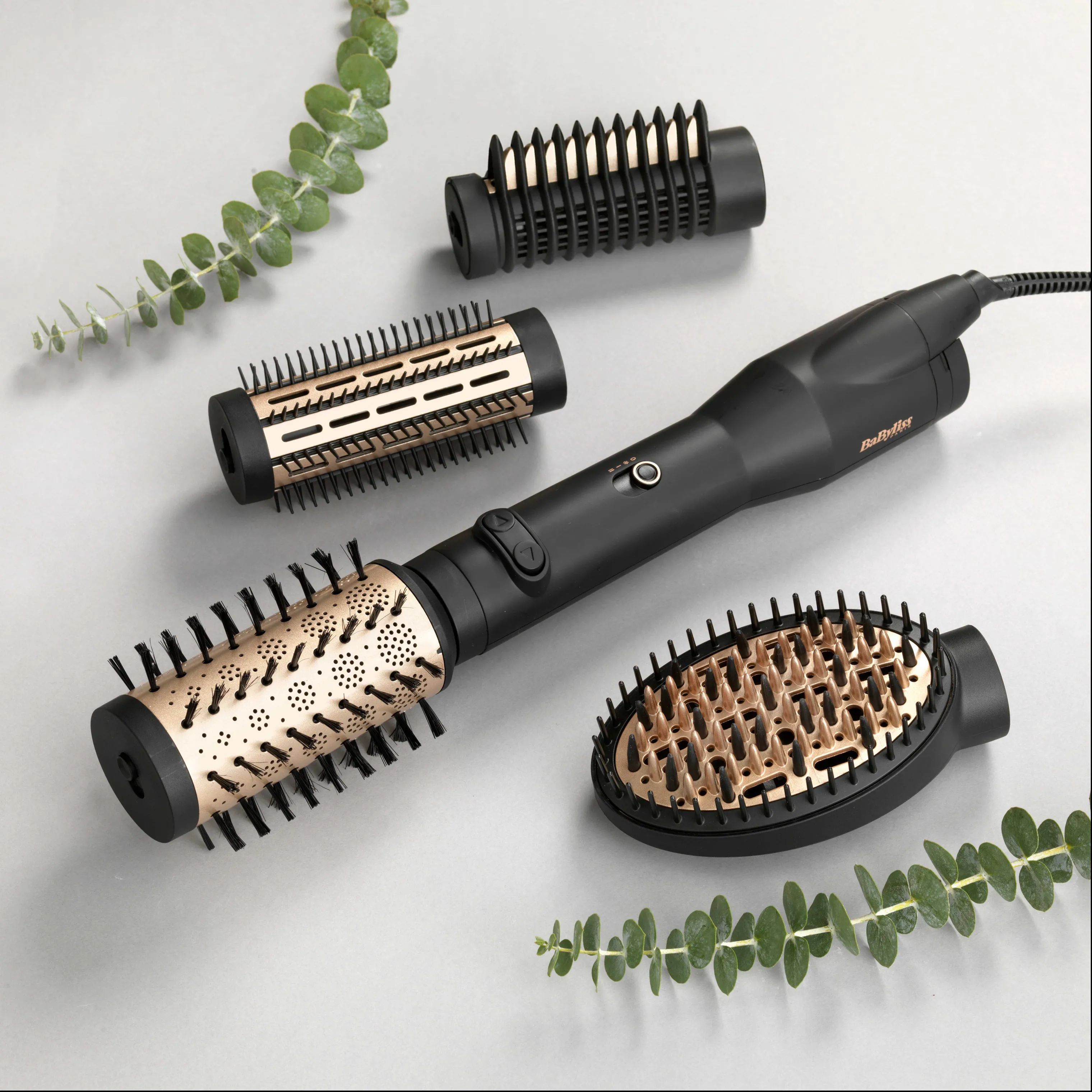 BaByliss Krøllejern Big Hair Luxe Varmluftbørste i Sort/guld, 2