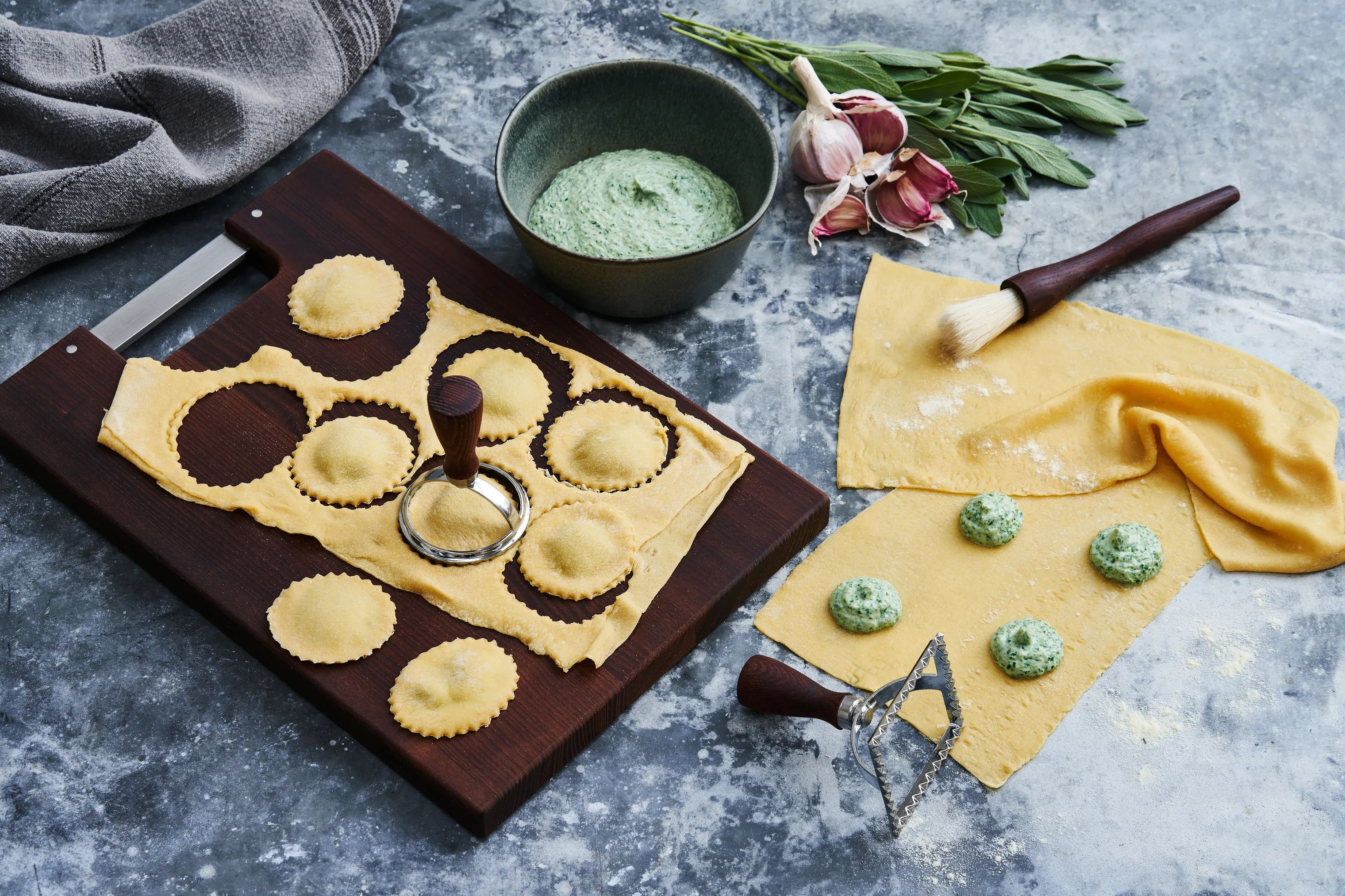 Timm Vladimir Kitchen Ravioliudstyr Raviolijern i Træ, 2