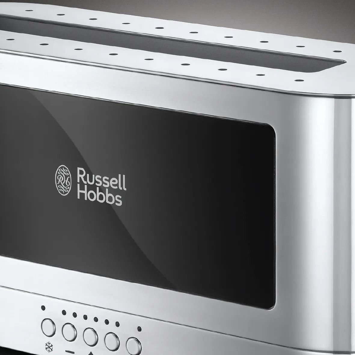 Russell Hobbs Brødristere Elegance Glass Brødrister i Stål/Sort, 2