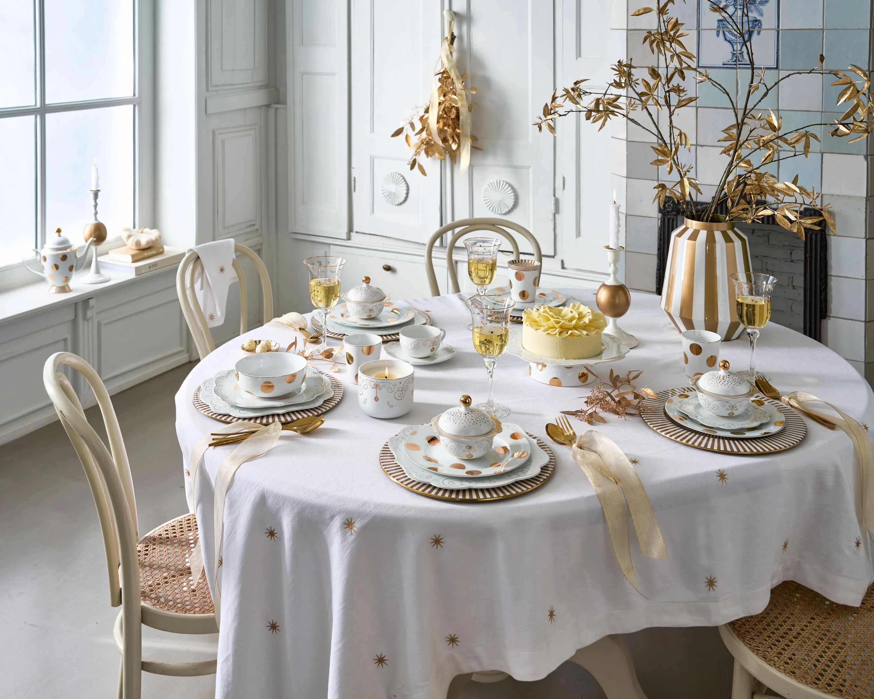 PIP Studio Krus og kopper uden hank Dot Delight Tekop i white- Gold, 3