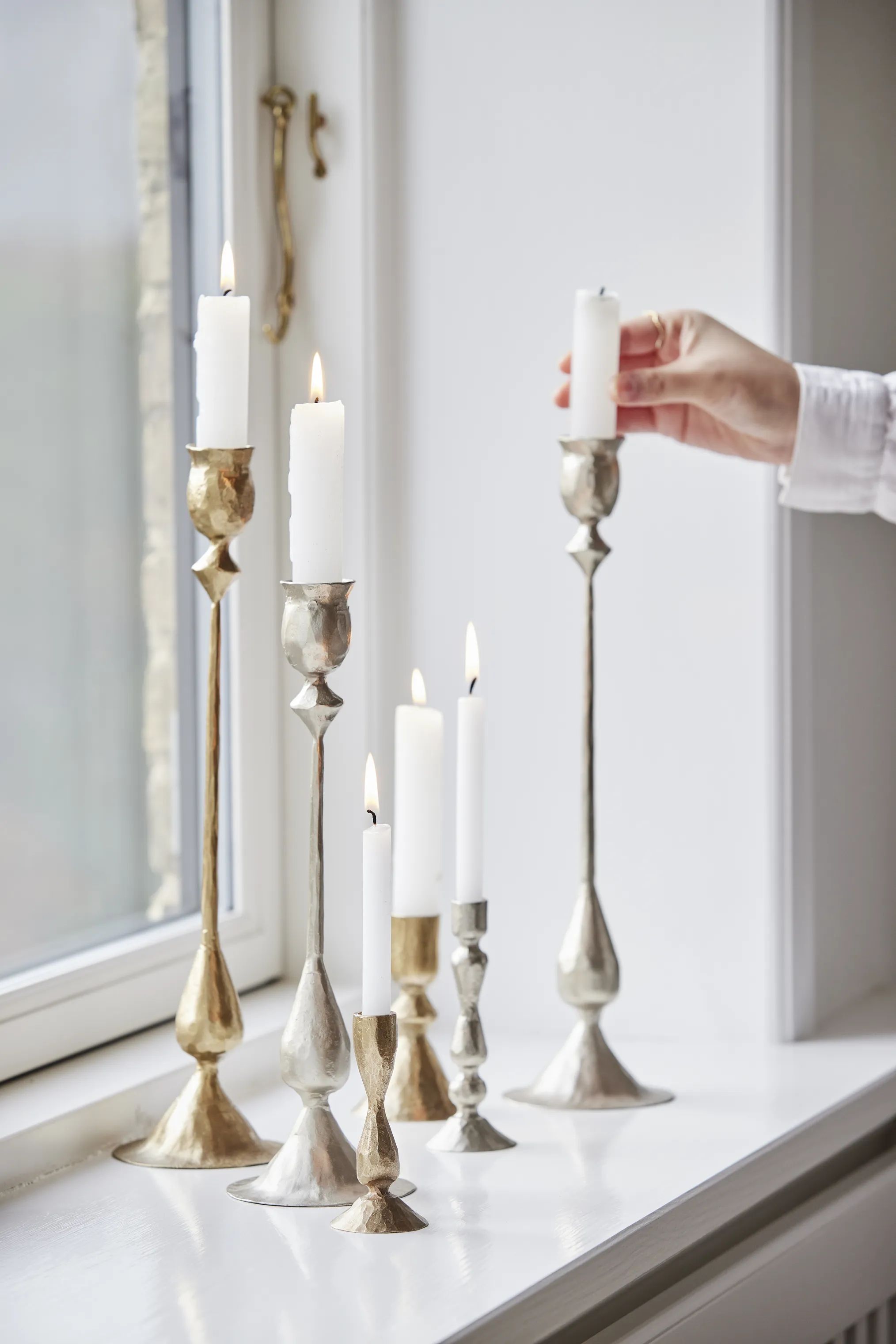 Lene Bjerre Kronelysestage Inia Ingrid Lysestage i sølv, 12 cm, 2