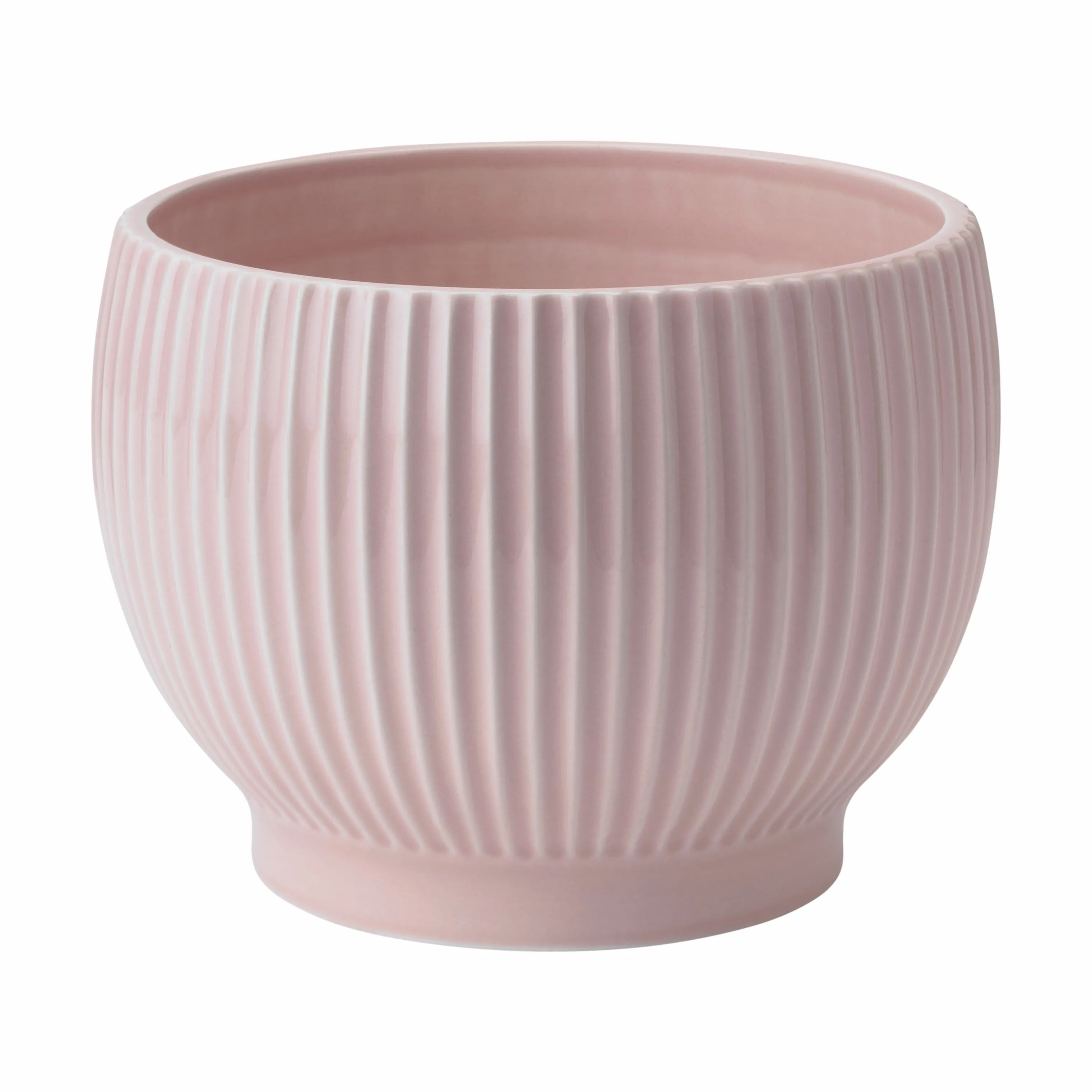 Knabstrup Keramik Urtepotteskjulere Riller Urtepotteskjuler i Rosa, 16,5 cm, 1