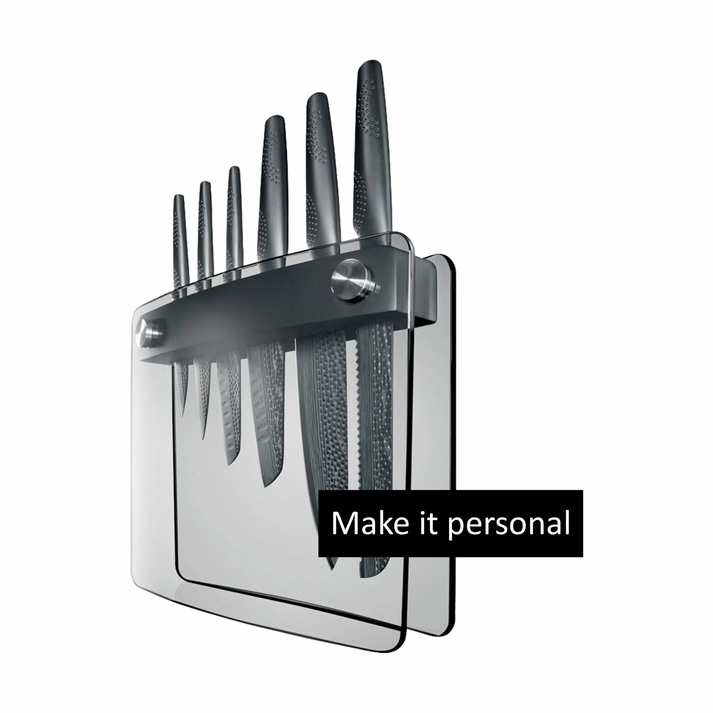 THE CUSTOM CHEF™ Knivblokke med knive Cuisine::pro®
iD3 BLACK SAMURAI™ Cuisine::pro iD3 BLACK SAMURAI™ Sakai Knivblok - 7 dele i Sølvfarvet/Sort, 1