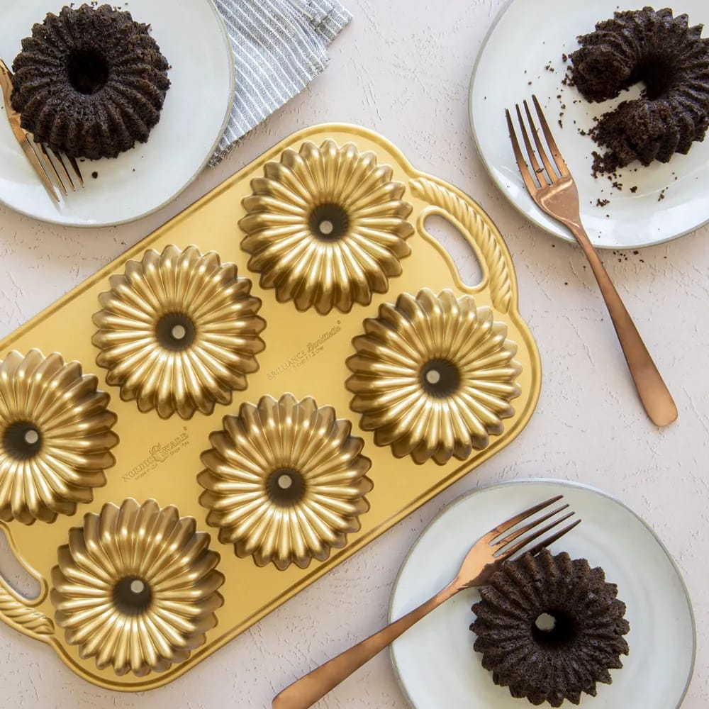 Nordic Ware Øvrige bageforme Brilliance Bundlette Donutform i Guldfarvet, 3