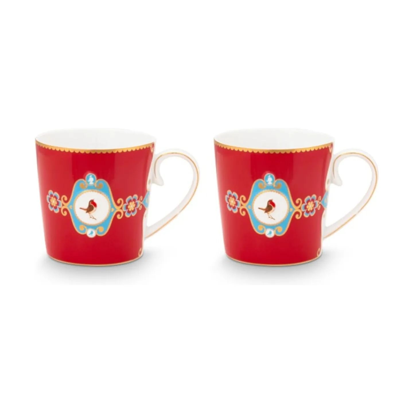 PIP Studio Krus og kopper med hank Love Birds Krus - 2 stk. i Red, 300 ml, 1