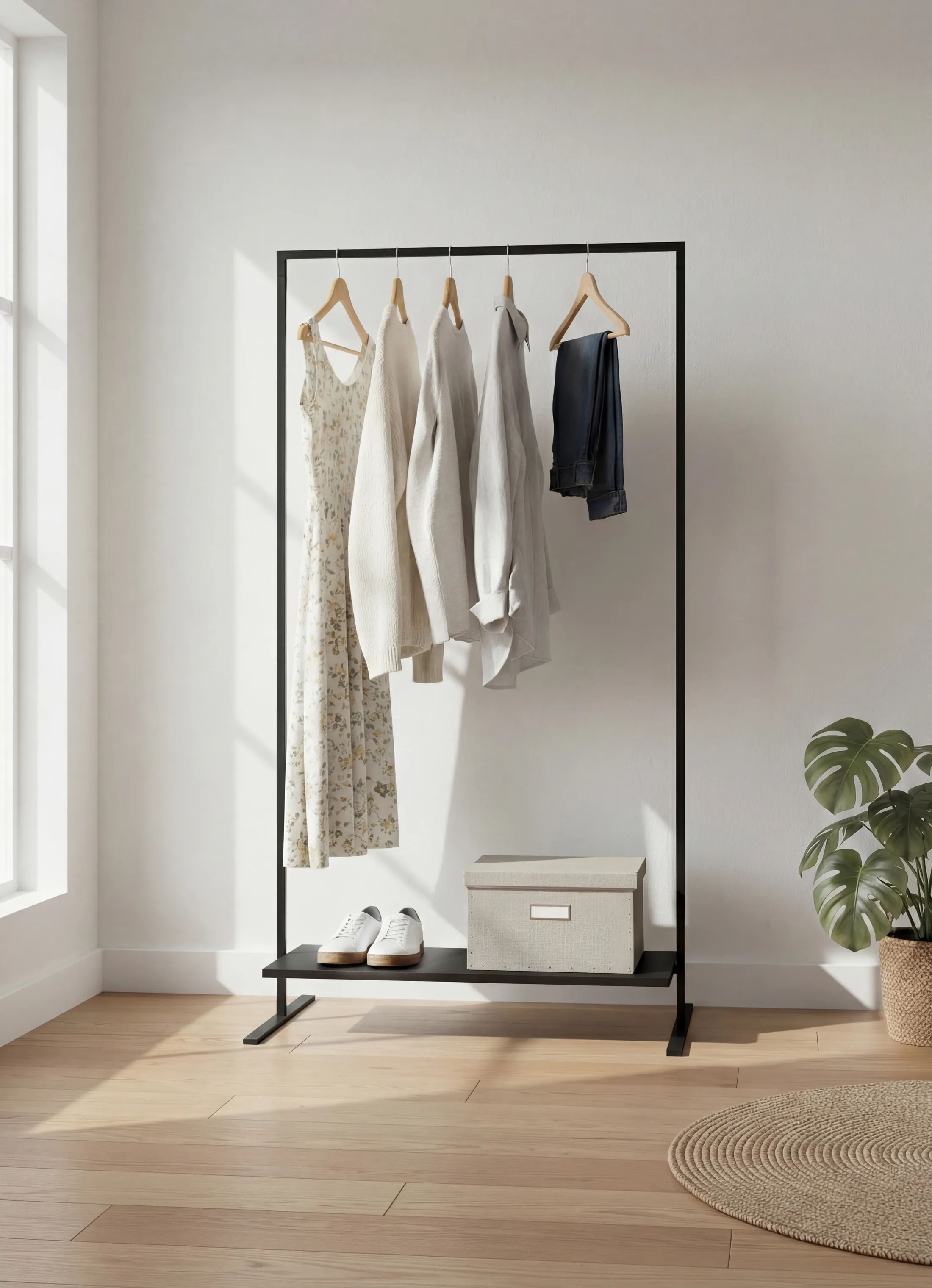 Novoform Tøjstativer Marco Tøjstativ i sort, 102 cm, 2