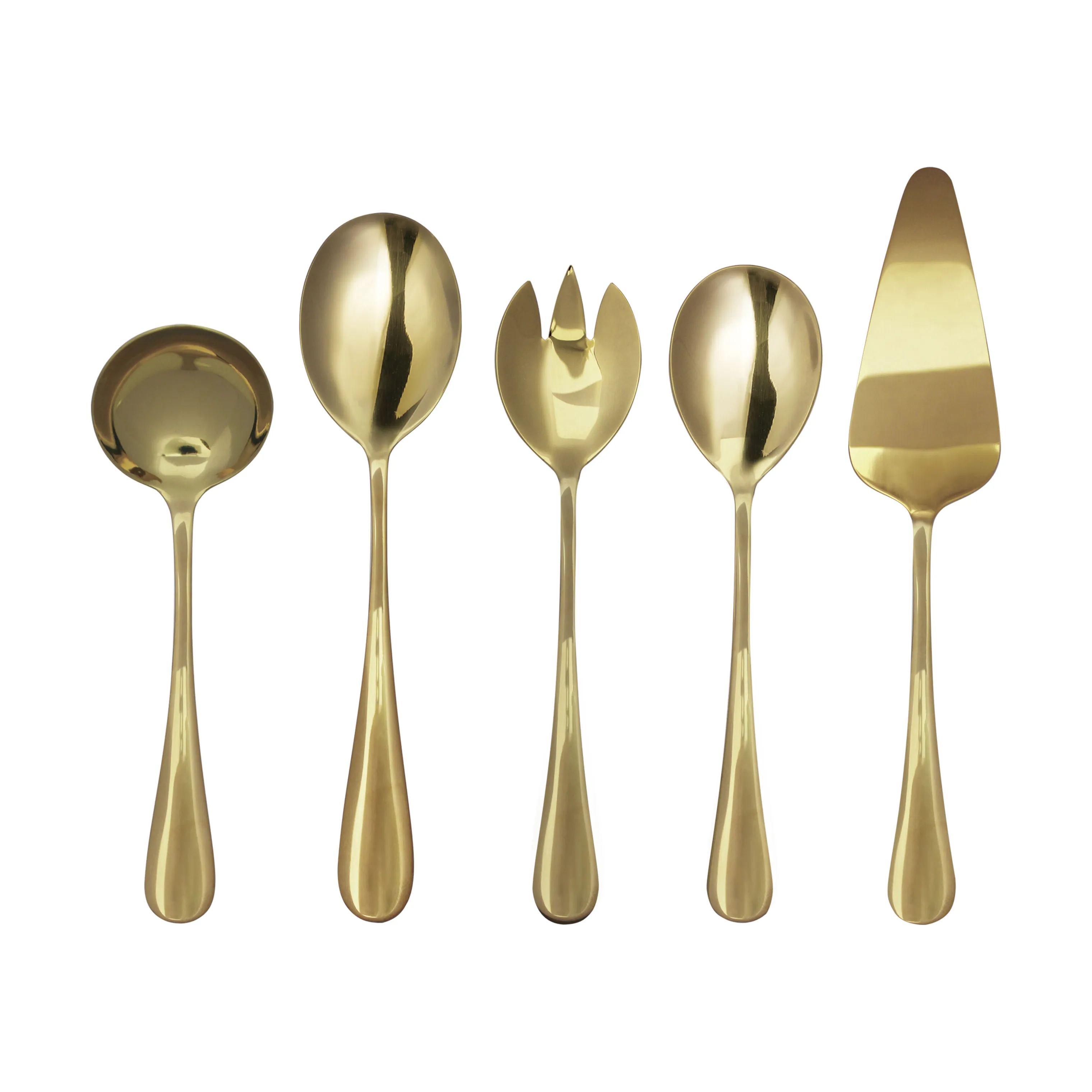 Aida Serveringssæt Atelier Serveringssæt - 5 dele i Guld, 1