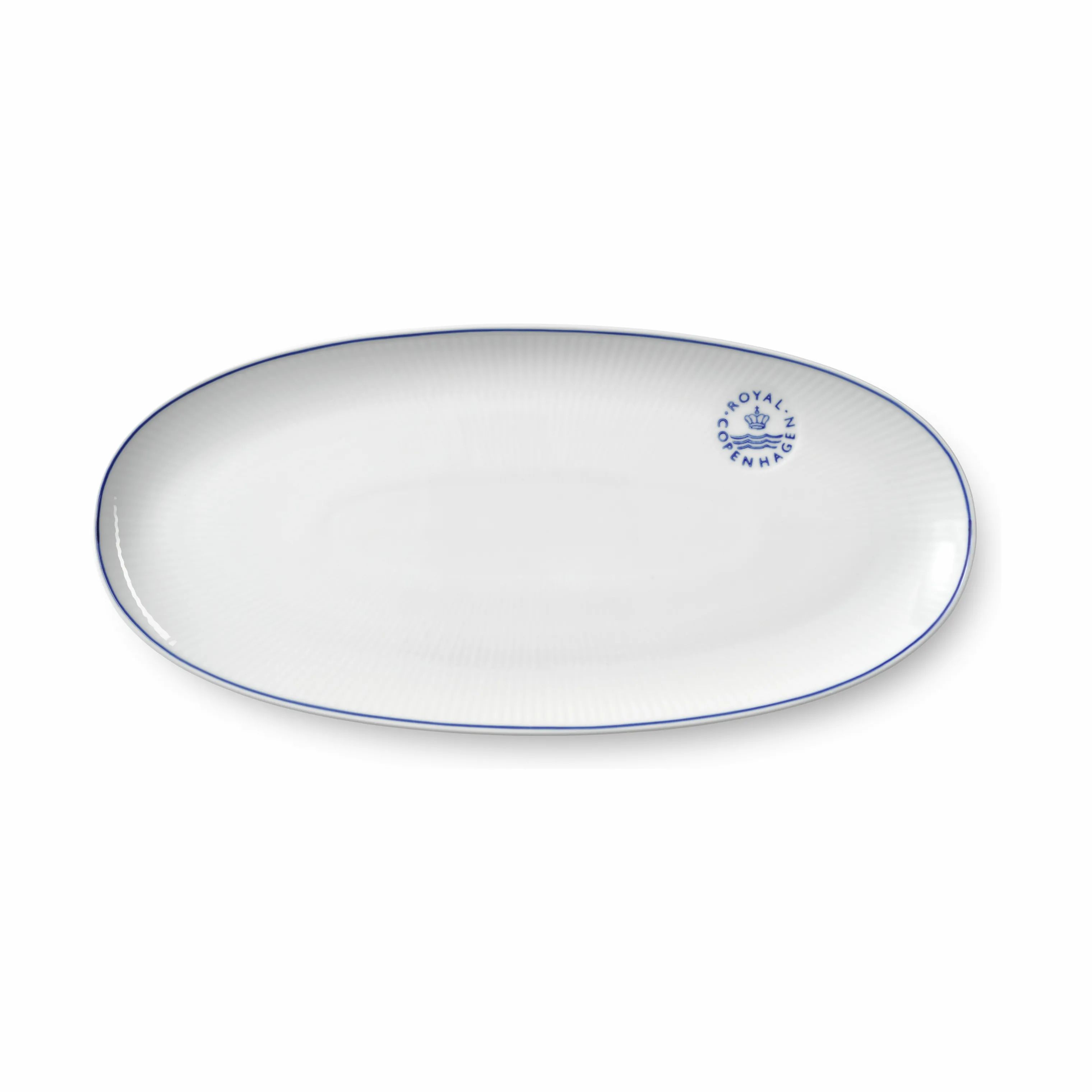 Royal Copenhagen Serveringsfade Blueline Fad i Hvid/blå, 37 cm, 1