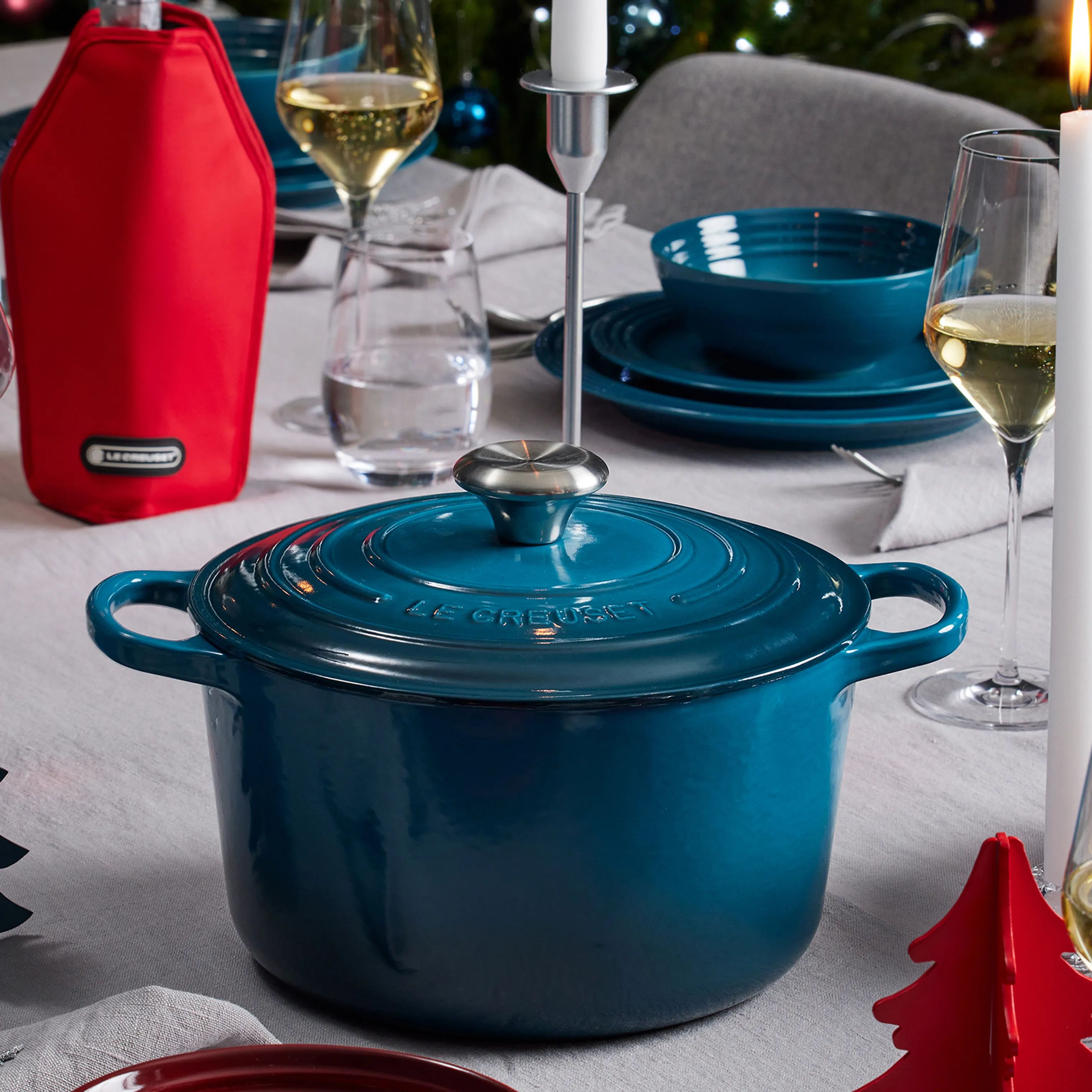 Le Creuset Gryder Signature Gryde i Deep Teal, 6.3 L, 2