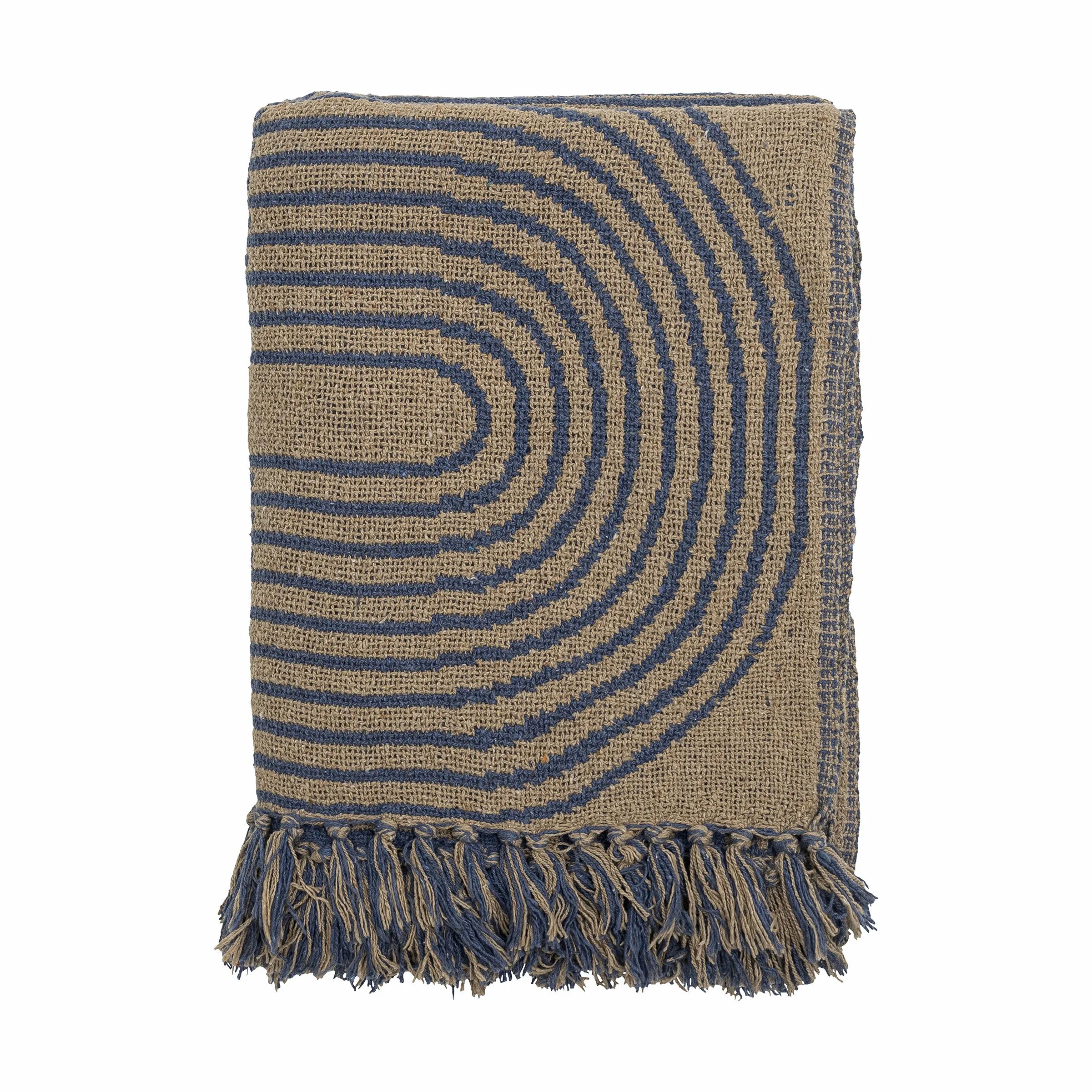 Bloomingville Plaider Tiffanie Plaid i Blå/beige, 3